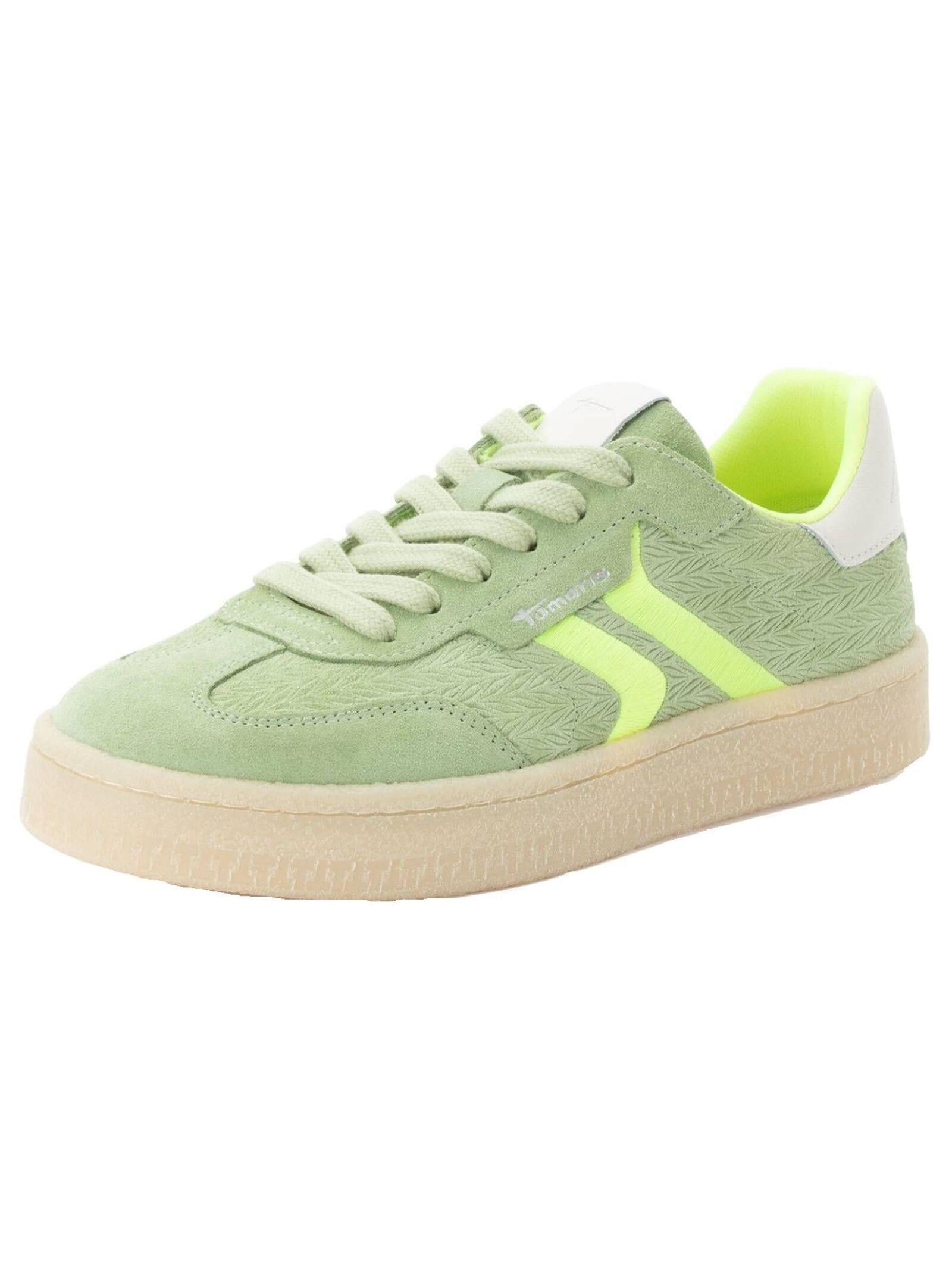 TAMARIS Damen Plateausneaker "Tamaris Sneaker Veloursleder", Gr. 42sage, Veloursleder, Schuhe