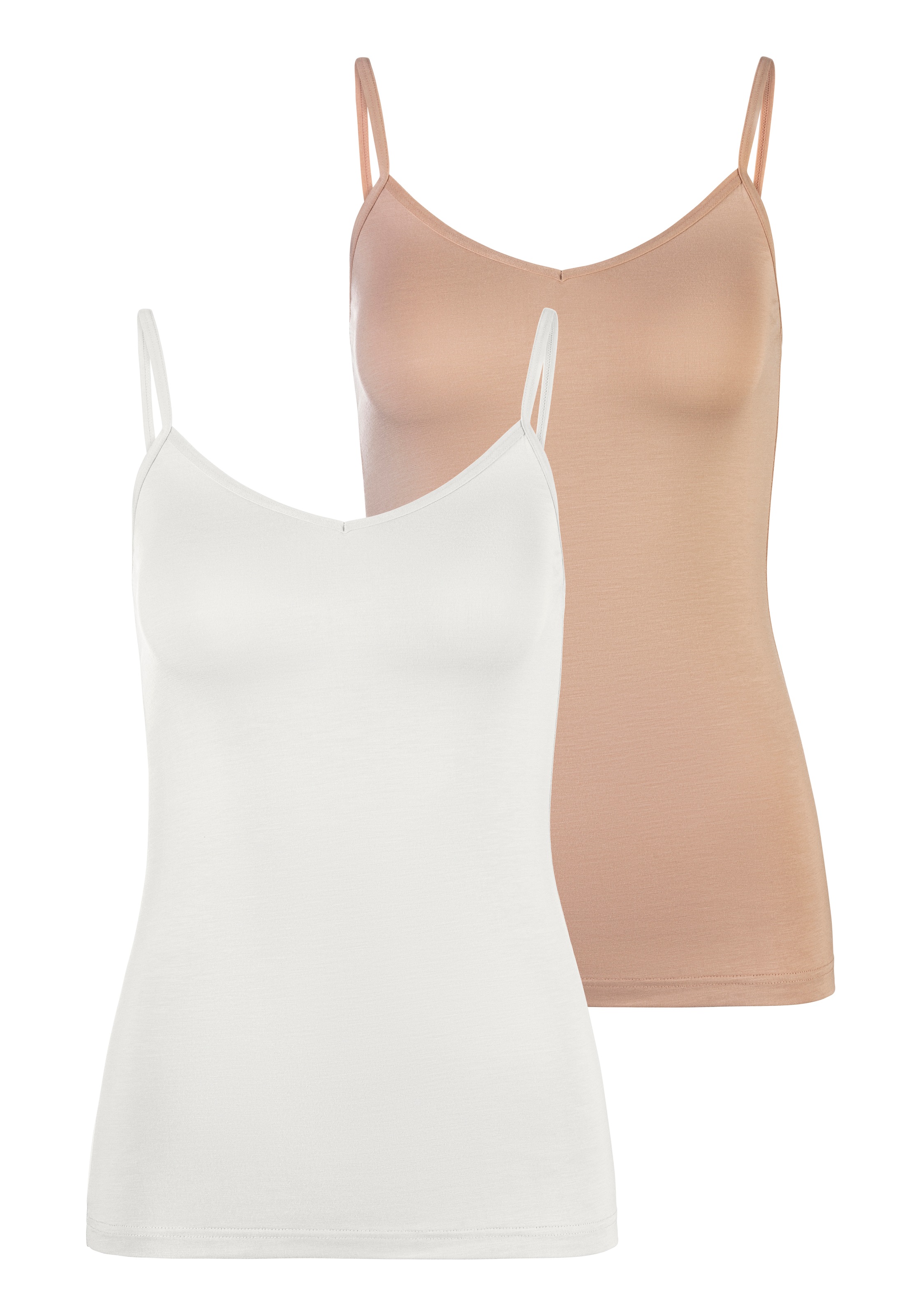 LASCANA Unterhemd Packung, 2er-Pack, 2 Stk. tlg., Spaghettiträger-Top, Unte günstig online kaufen