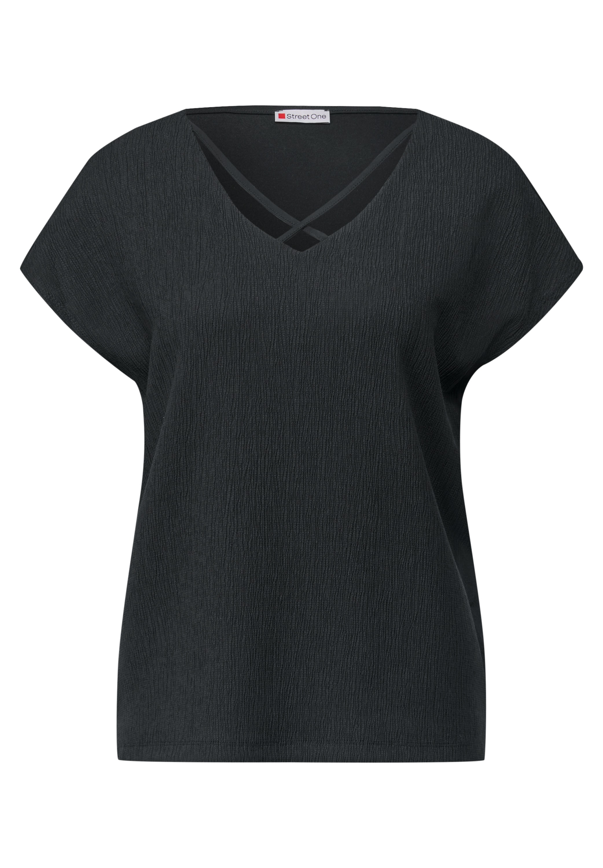 STREET ONE T-Shirt, mit dekorativen Bändchen