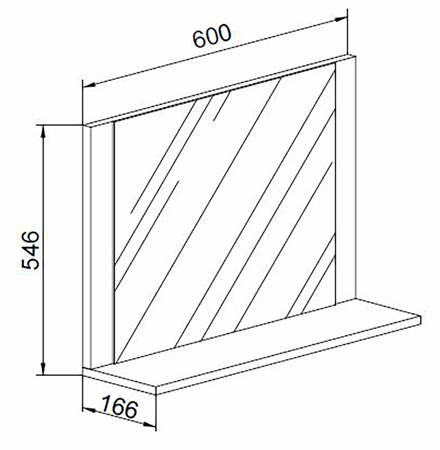 VCM Badspiegel »Badspiegel Wandspiegel Bad Ablage Lendas 55x60 cm«