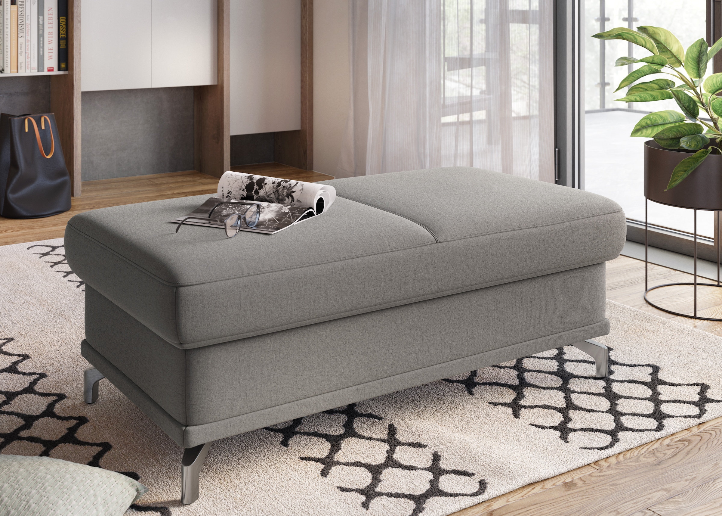 sit&more Hocker "Cabrio, B: 113 cm" individuell zu kombinieren, Federkern günstig online kaufen