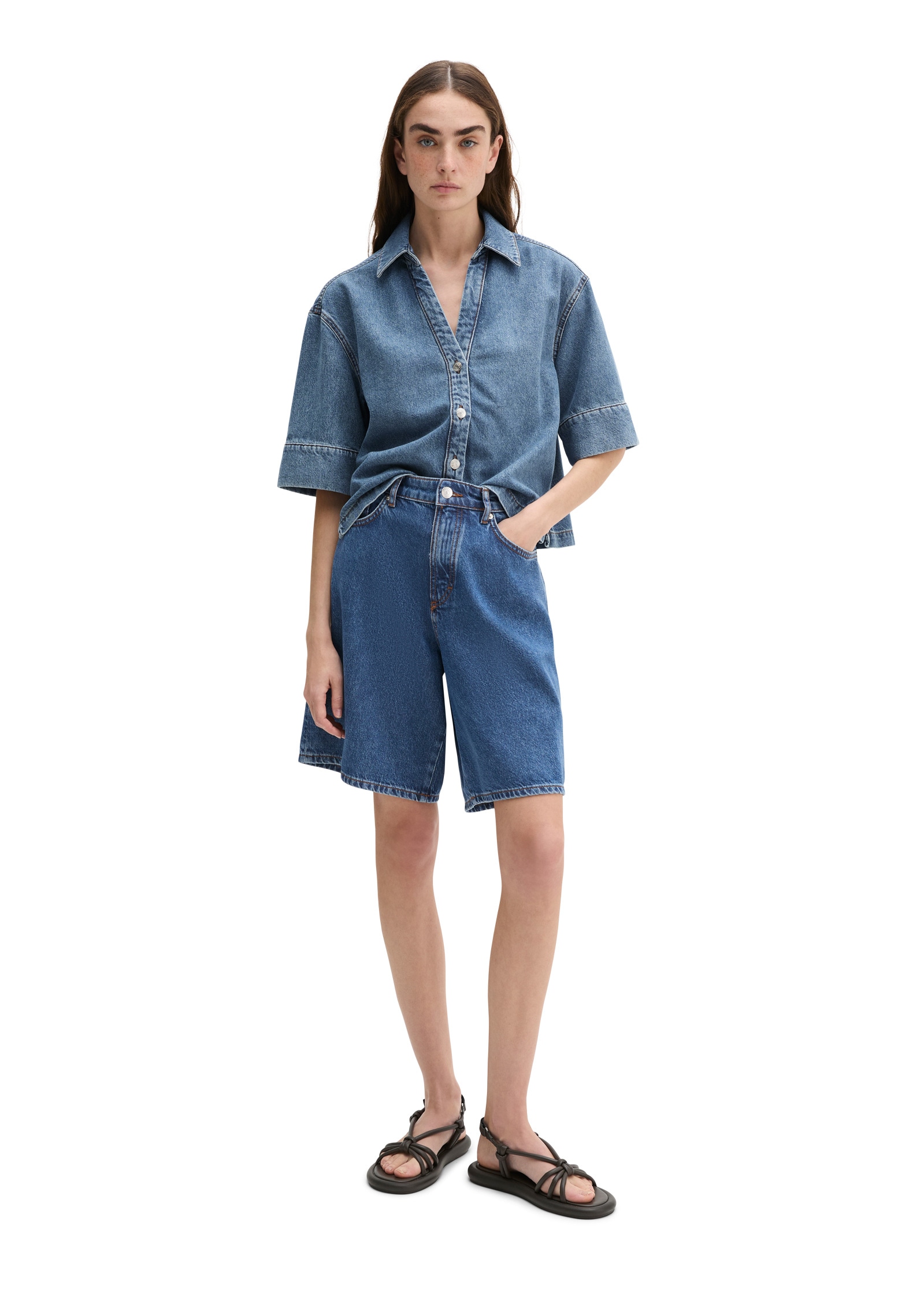 Marc O'Polo Jeansbluse »aus Organic Cotton-Lyocell-Mix«