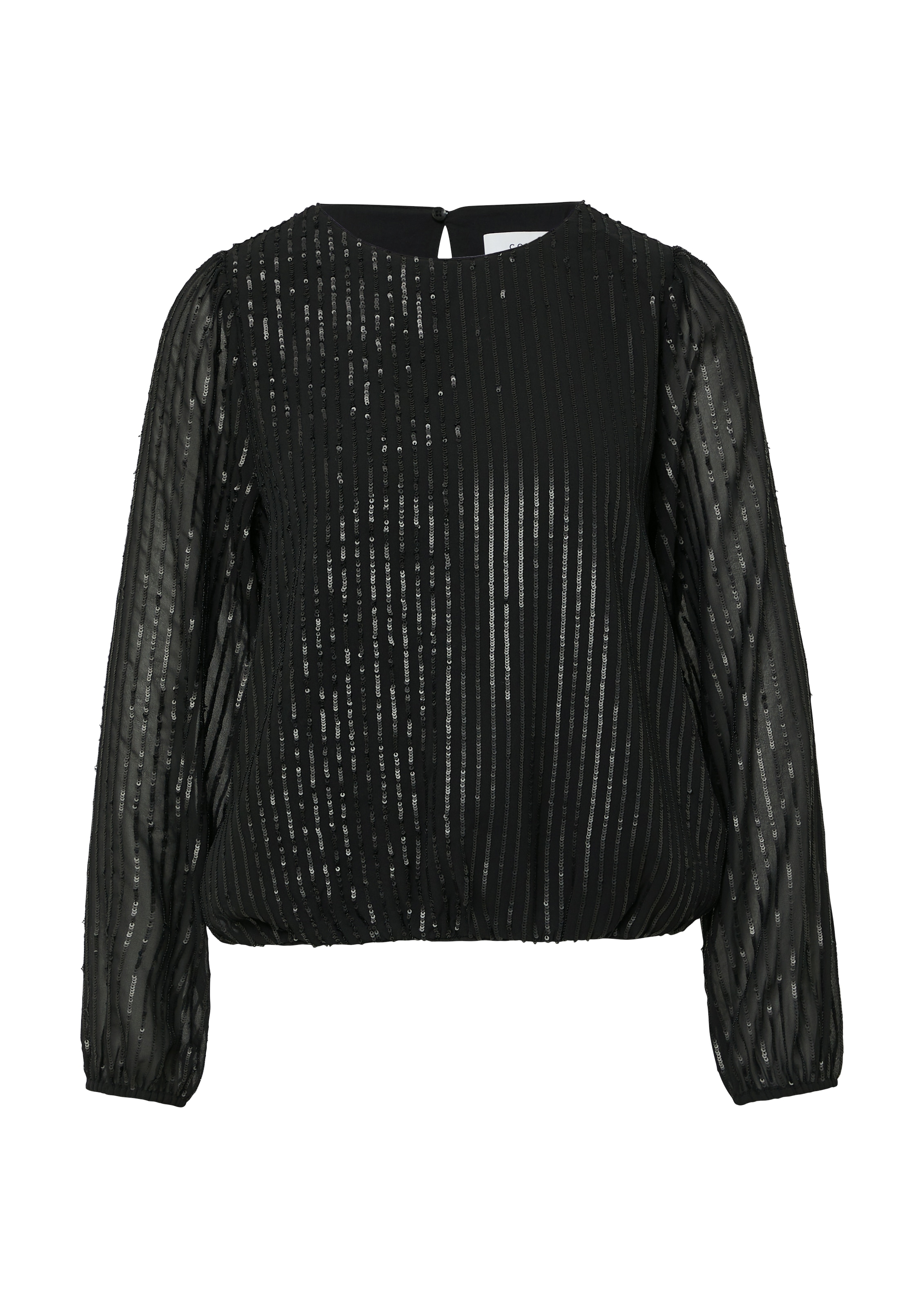 Comma Langarmbluse mit Pailetten-Muster