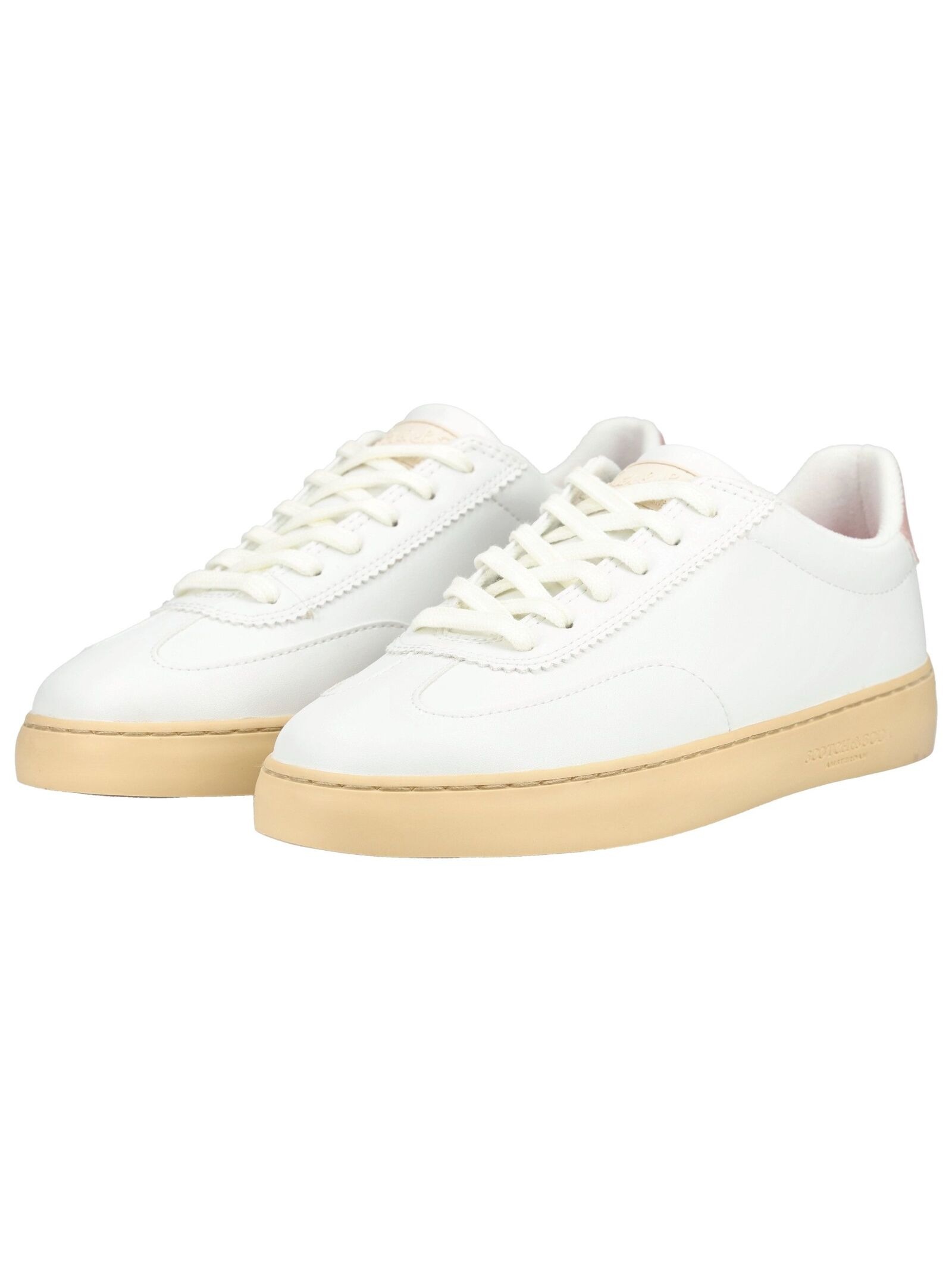 Sneaker SCOTCH & SODA "Scotch & Soda Sneaker Lederimitat", Herren, Gr. 39, weiß, rosa, Lederimitat, Schuhe Sneaker 3