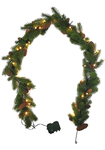 Creativ light LED Dekolicht »Weihnachtsdeko«, Fichtengirlande mit Zapfen, 180 cm, 40... kaufen