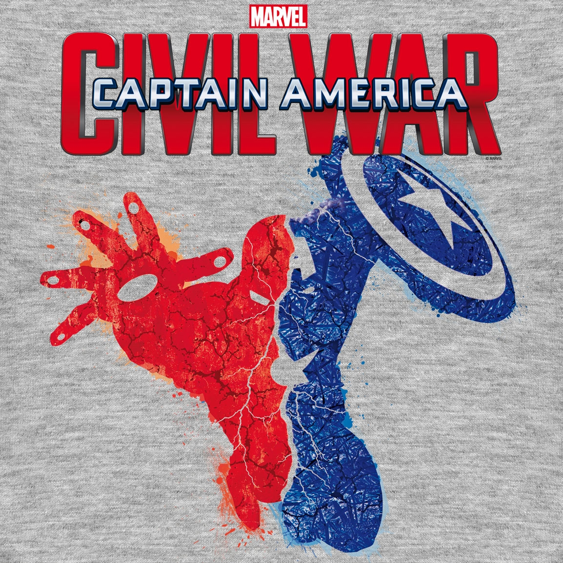LOGOSHIRT T-Shirt »Marvel - Captain America - Civil War«, mit großem Captain America-Frontprint