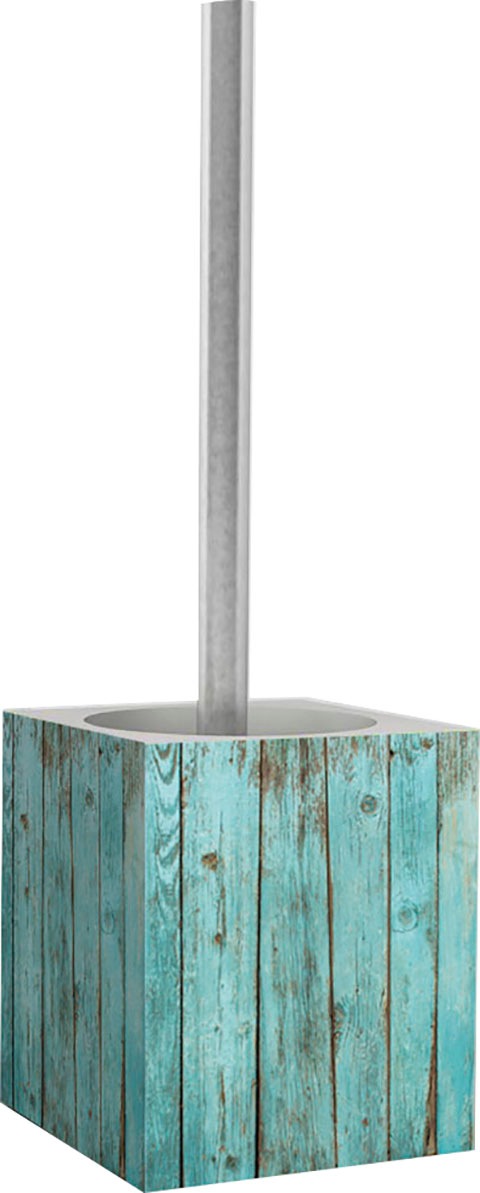 Sanilo WC-Garnitur »Lumber«, 2 St., aus Polyresin (Kunststein), kräftige Farben, mit auswechlbarem Bürstenkopf