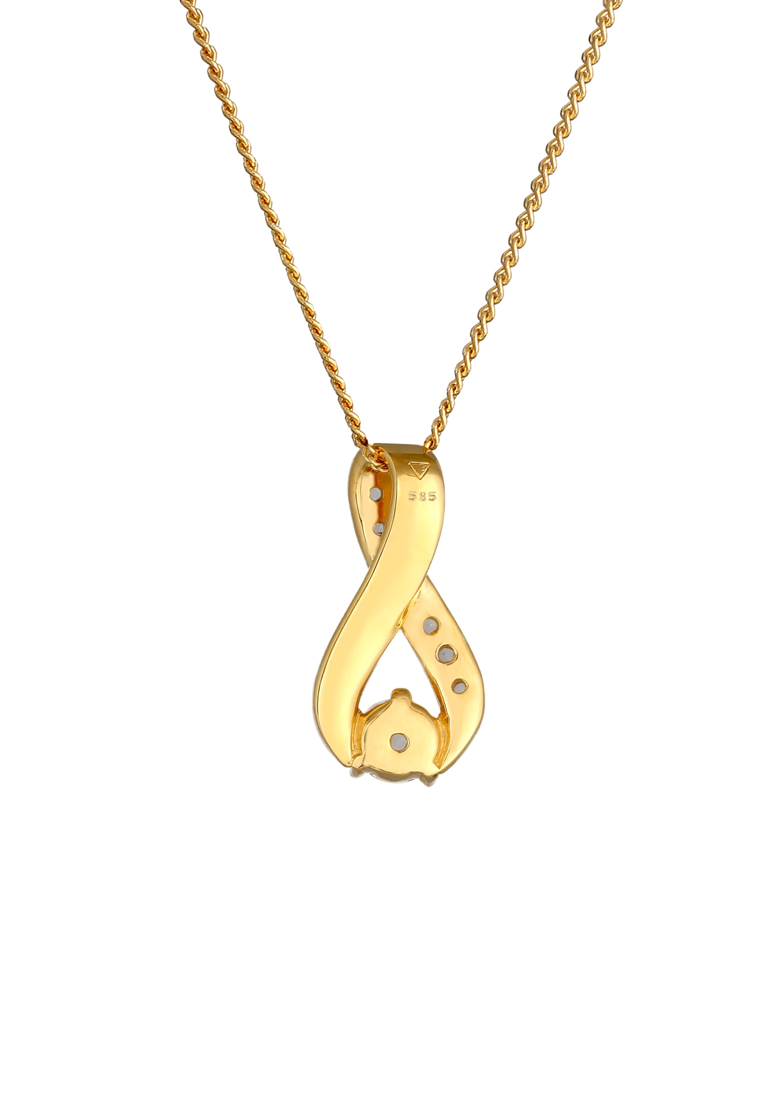 Elli Premium Collierkettchen »Infinity Symbol Topas 585 Gelbgold«