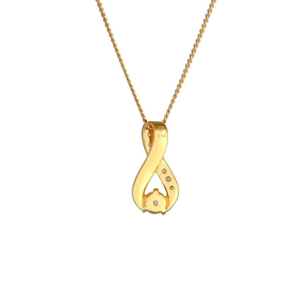 Elli Premium Collierkettchen »Infinity Symbol Topas 585 Gelbgold«