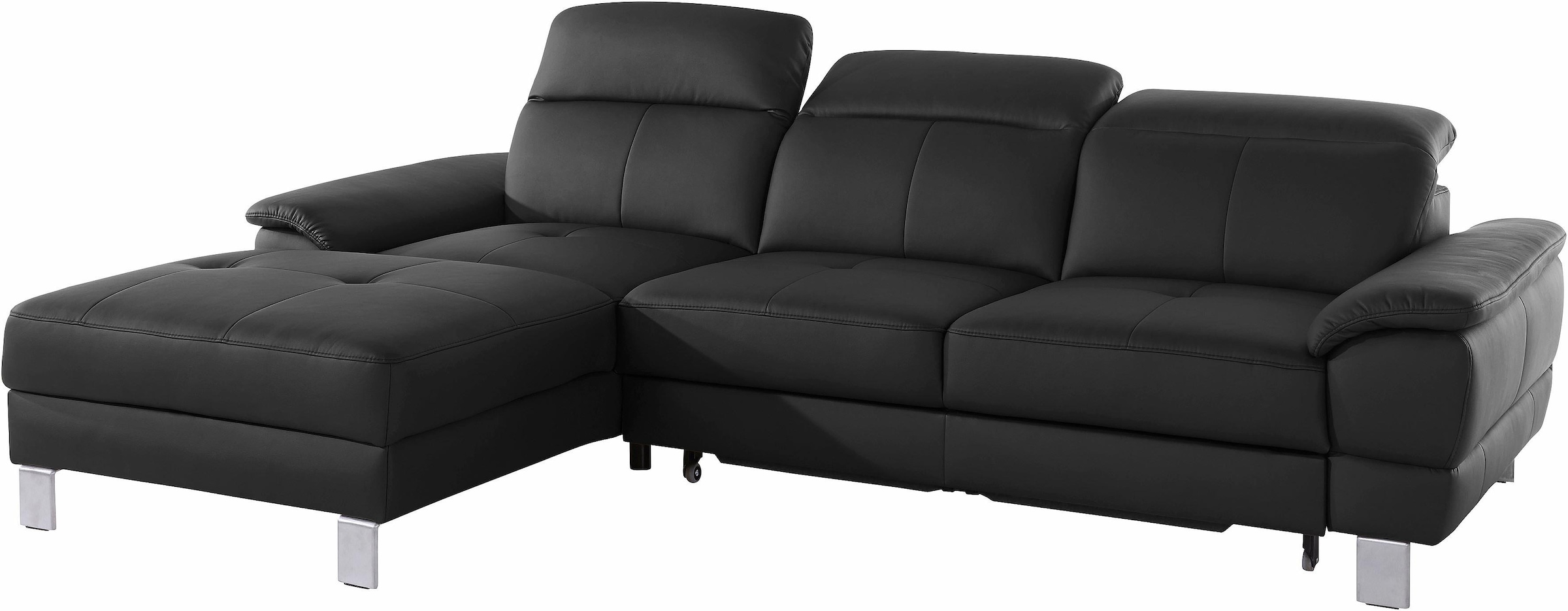 exxpo - sofa fashion Ecksofa »Mantua 2, inkl. Kopf- bzw. Rückenverstellung, bequem, L-Form«, wahlweise mit Bettfunktion und Bettkasten, tolle Verarbeitungsdetails
