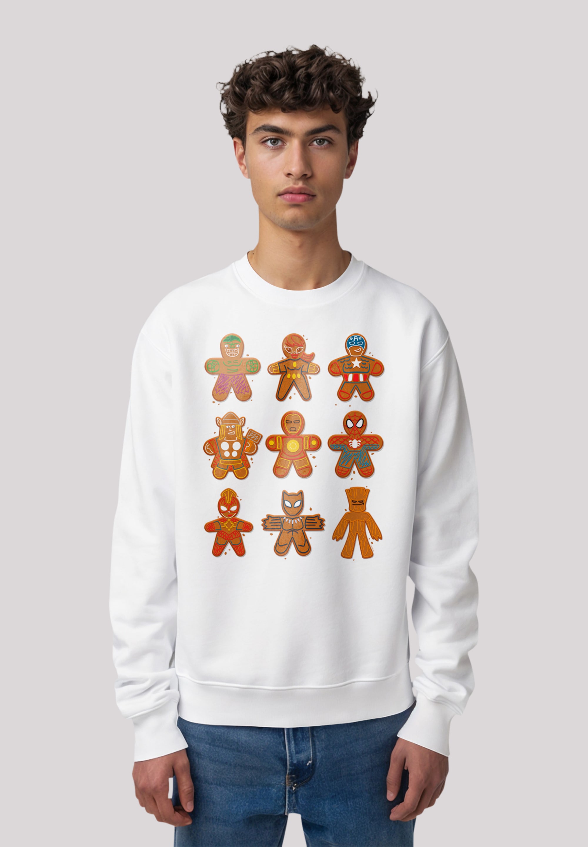 F4NT4STIC Sweatshirt »Marvel Universe Christmas Gingerbread Avengers«, Premium Qualität