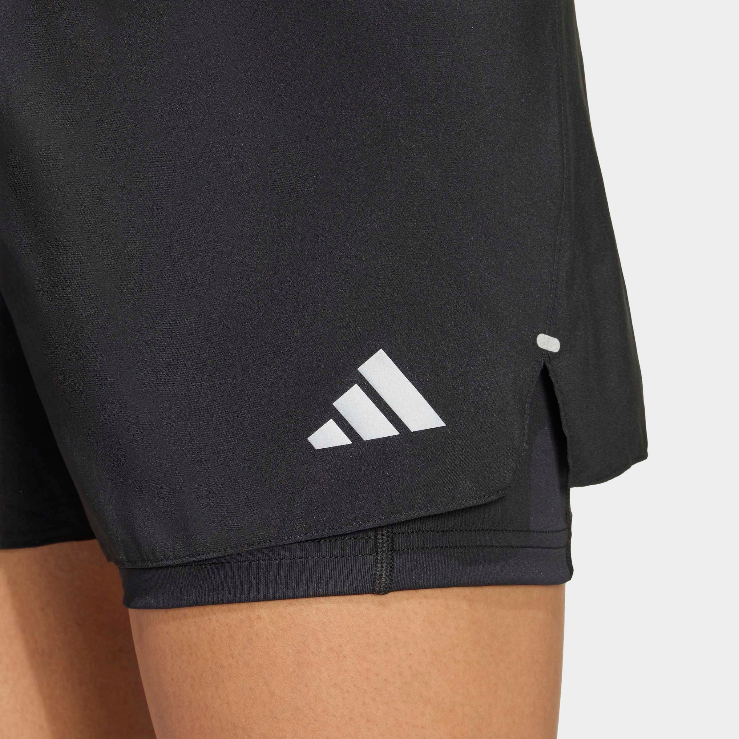 Laufshorts ADIDAS PERFORMANCE "ADI365 RUNNING ESSENTIALS 2IN1", Herren, Gr. XXL, N-Gr, schwarz, normal, gr., Obermaterial: 100% Polyester, Hosen 3