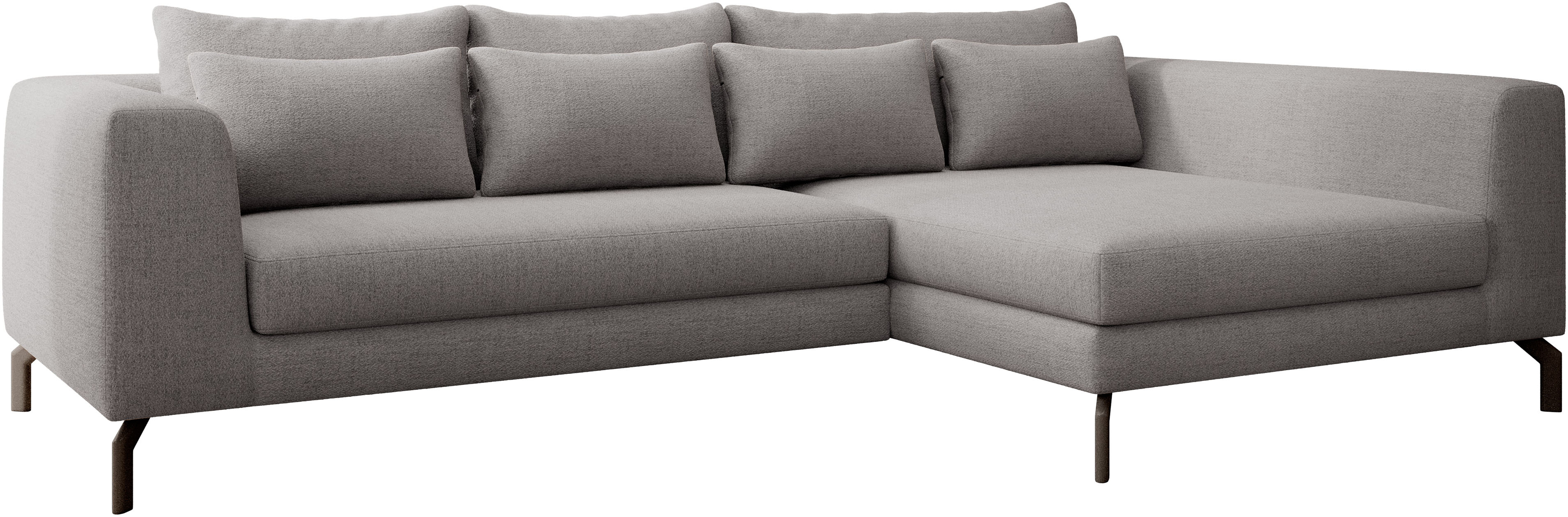 Thumbnail - Home affaire Ecksofa "Cross, mit softem Sitz, L-Form, wendbare Zierkissen, Breite 284 cm" Couch mit vielen Kissen, styli...