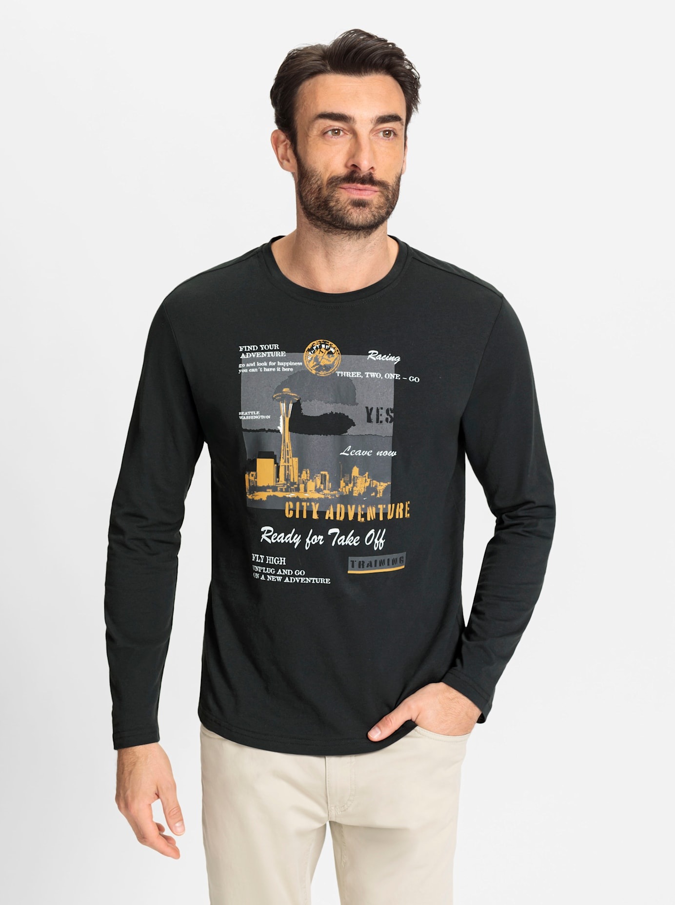 Catamaran Rundhalsshirt "Langarm-Shirt" 1 Stk. tlg. günstig online kaufen