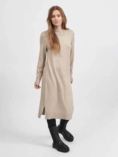 Vila Strickkleid "VIRIL CREW NECK L/S MIDI DRESS - NOOS" günstig online kaufen