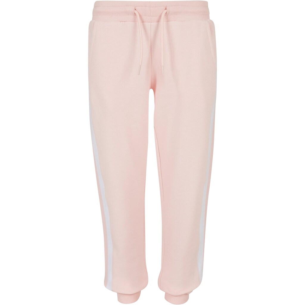 URBAN CLASSICS Stoffhose »Urban Classics Damen Girls College Contrast Sweatpants«, (1 tlg.)