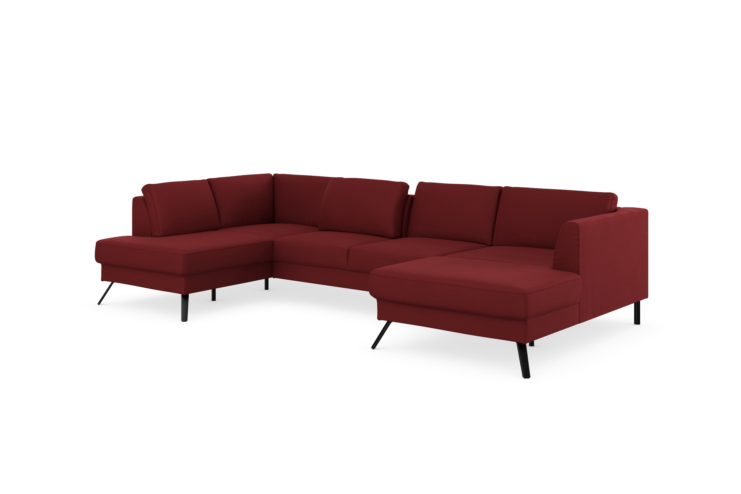 sit&more Wohnlandschaft »Lindholm U-Form«, mit Sitztiefenverstellung und Federkern