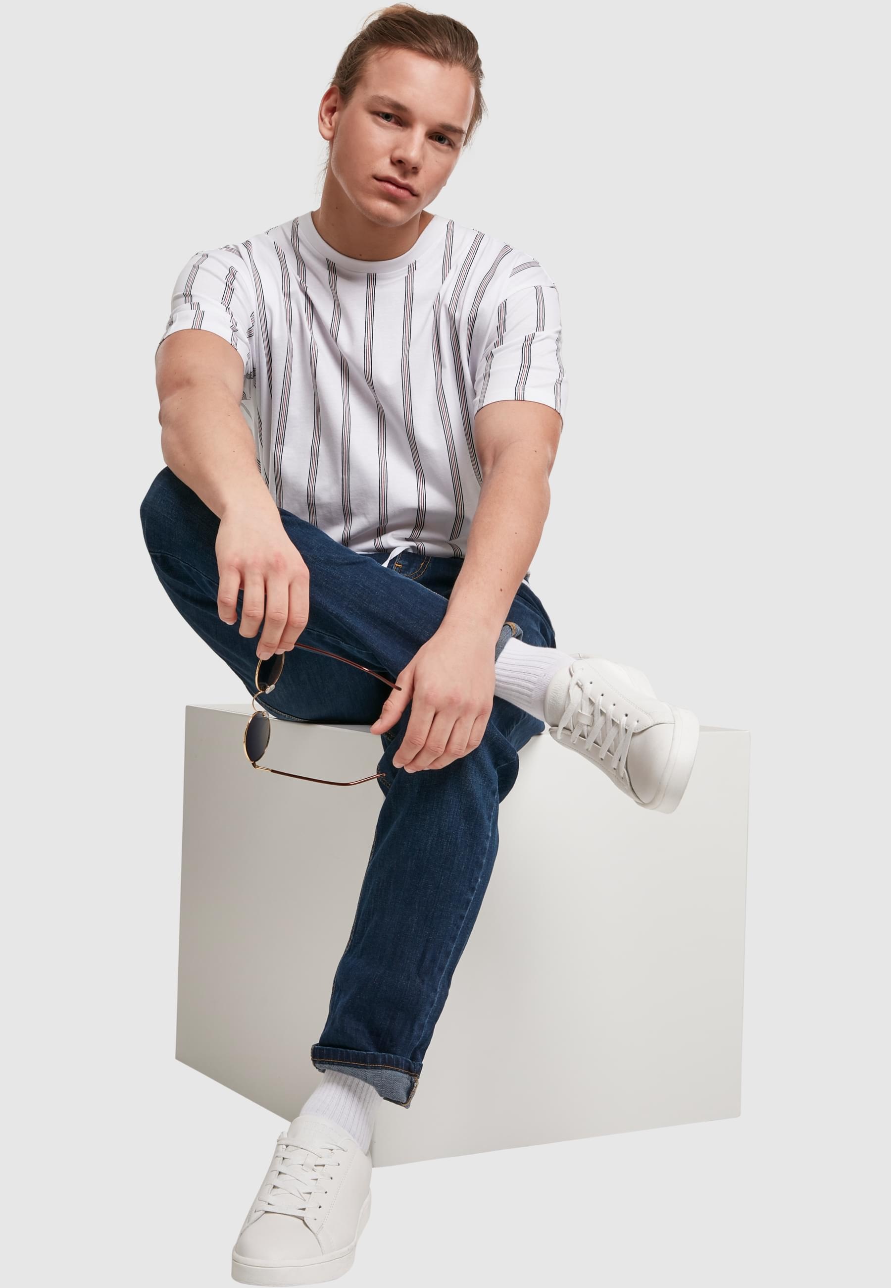 URBAN CLASSICS T-Shirt »Urban Classics Herren Heavy Oversized AOP Stripe Tee«, (1 tlg.)