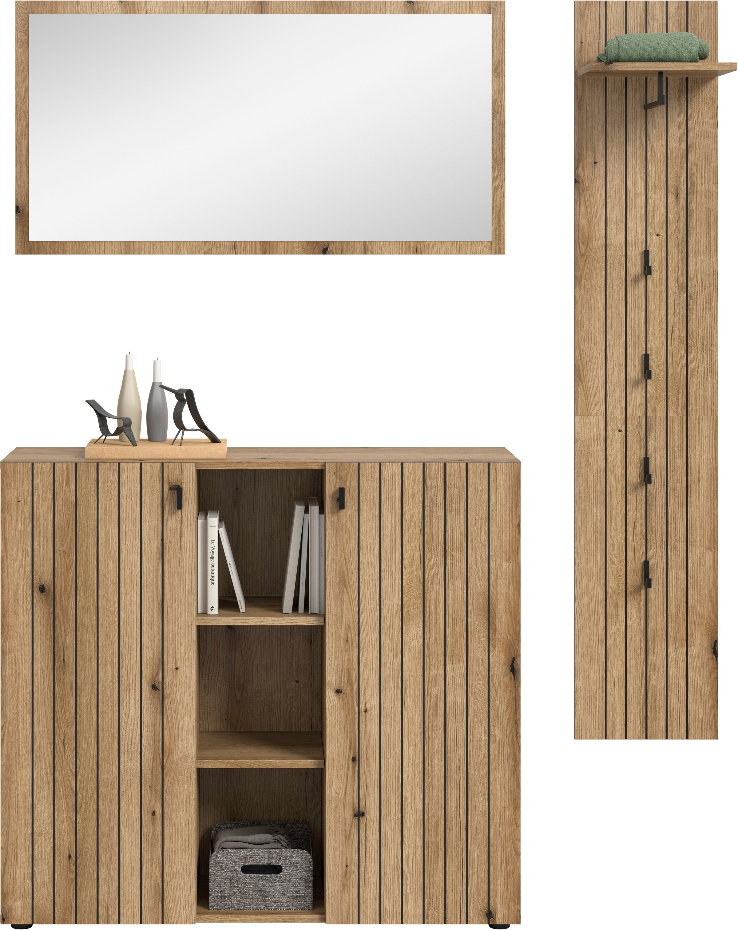 Home affaire Garderoben-Set "TATIO, 3-tlg. Garderobenkombination, Breite:15 günstig online kaufen