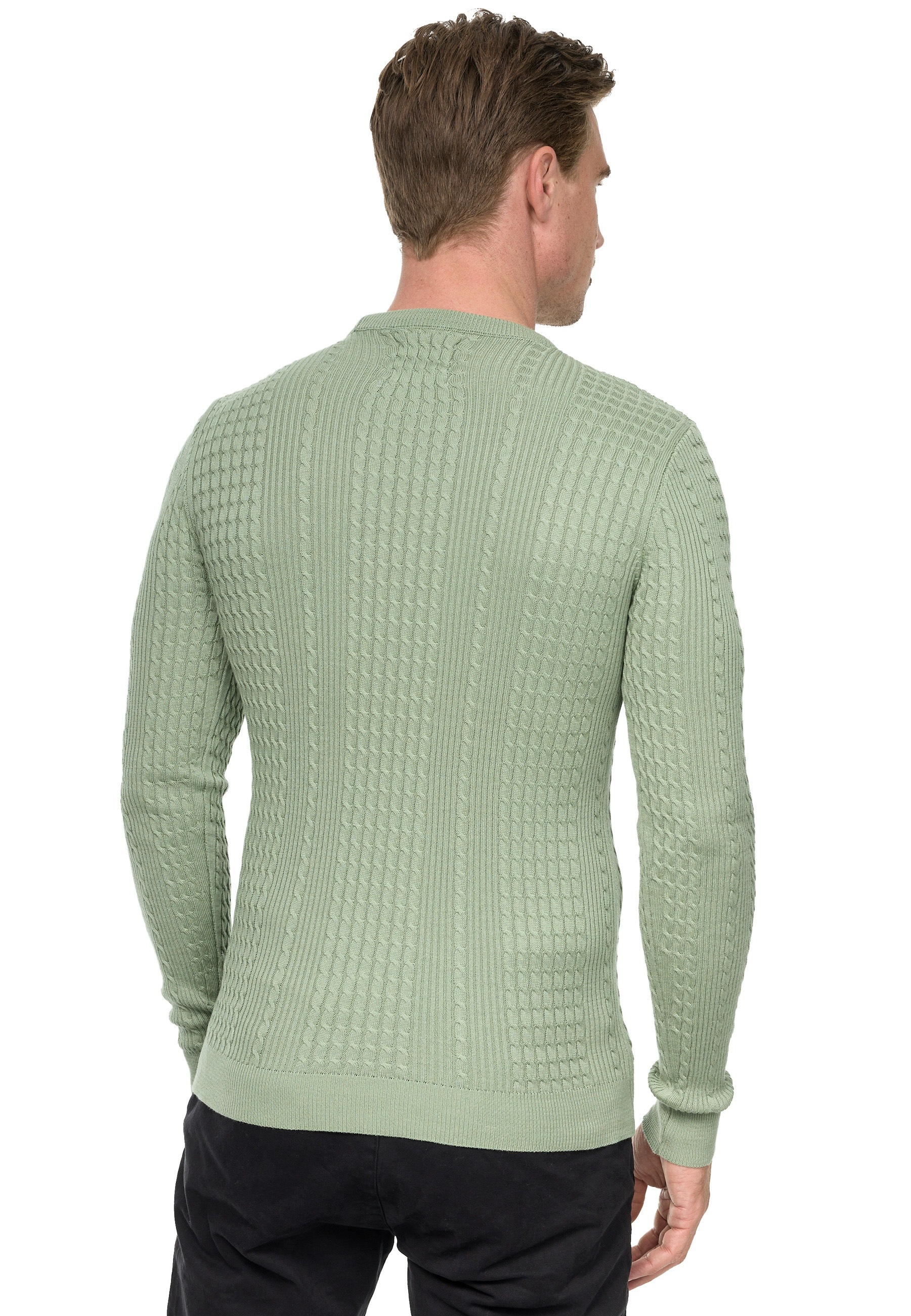 Rusty Neal Strickpullover, mit modernem Strickmuster