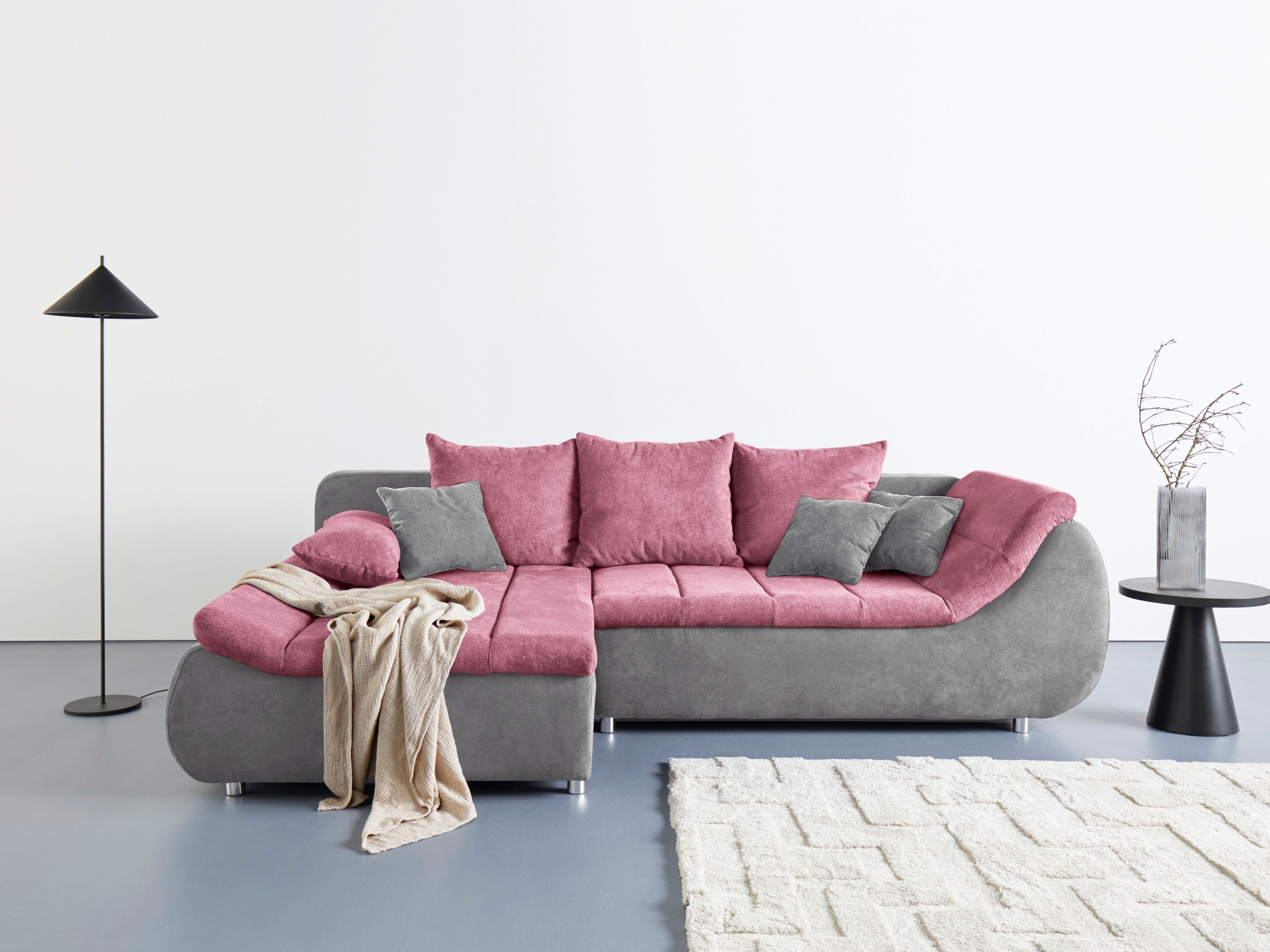 Home affaire Ecksofa "Imola, elegant und modern, aktuelle Steppung im Sitz, günstig online kaufen