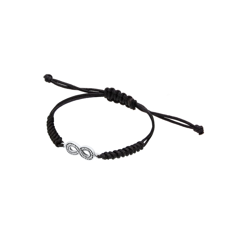 Kuzzoi Armband »Herren mit Infinity Symbol Oxidiert 925 Silber«