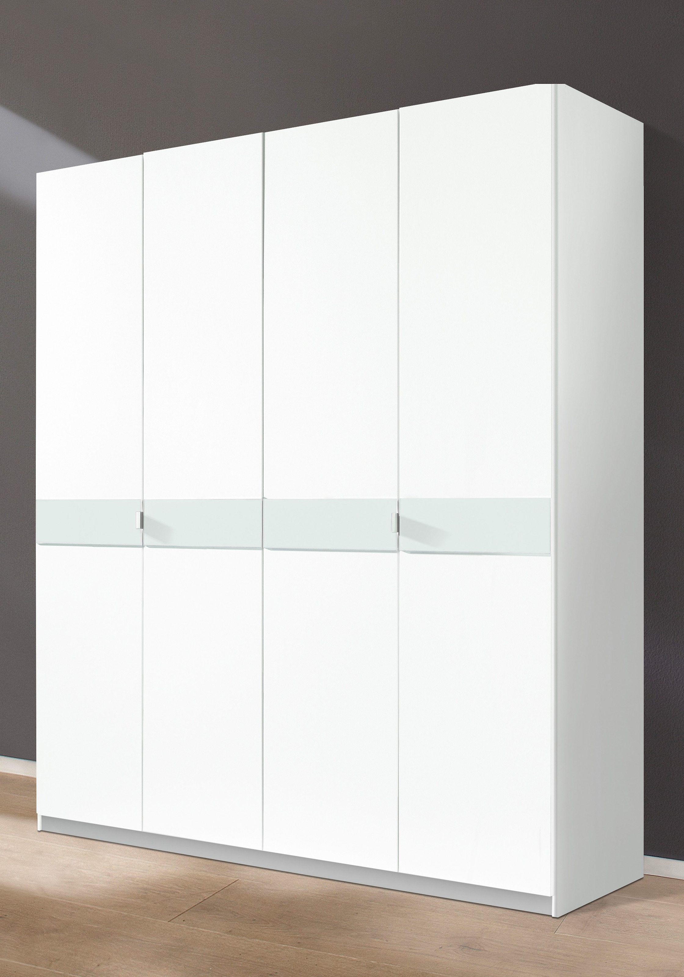 priess Kleiderschrank "Madrid", mit farbiger Glasauflage