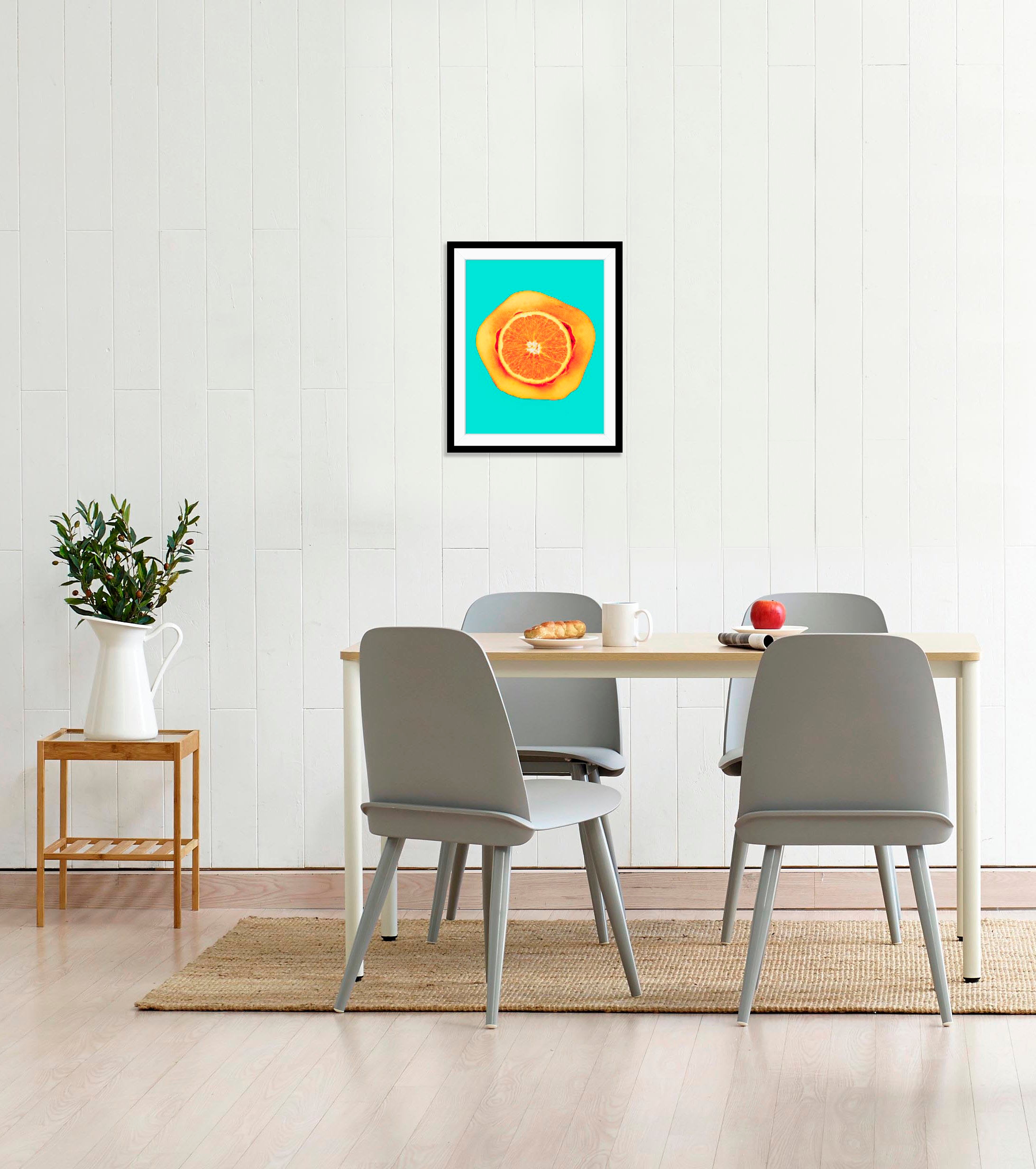 queence Bild "Levin" Essen Figuren Kunst Lebensmittel Obst Obst Bilder 1 Stk. tlg. HD Premium Poster-Druck inkl. Holzrahmen