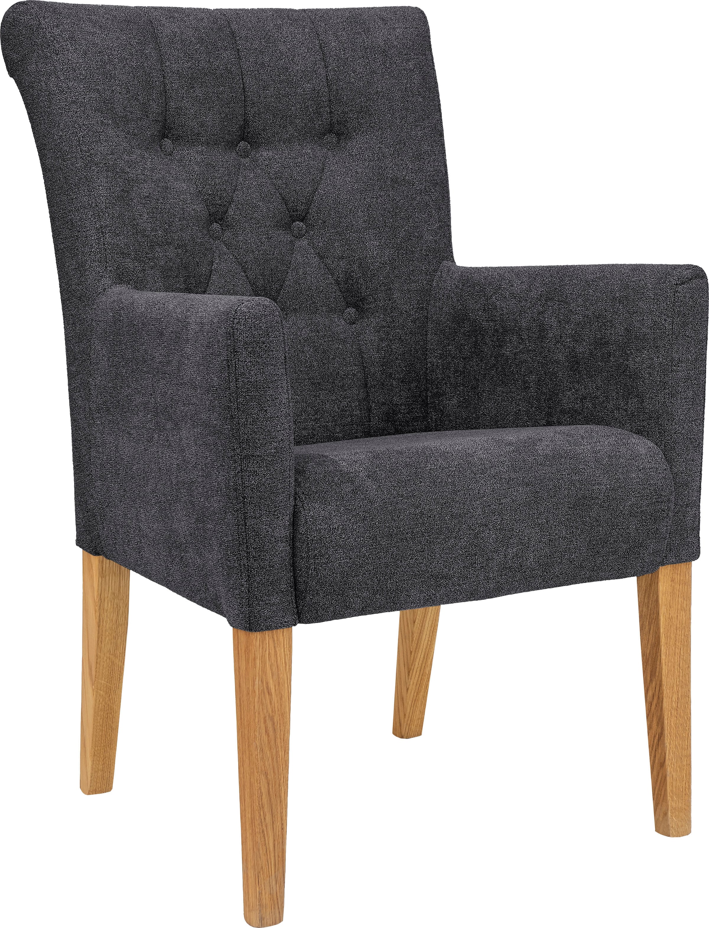 Home affaire Esszimmerstuhl "King" () Armlehnstuhl mit Knopfheftung, Polste günstig online kaufen