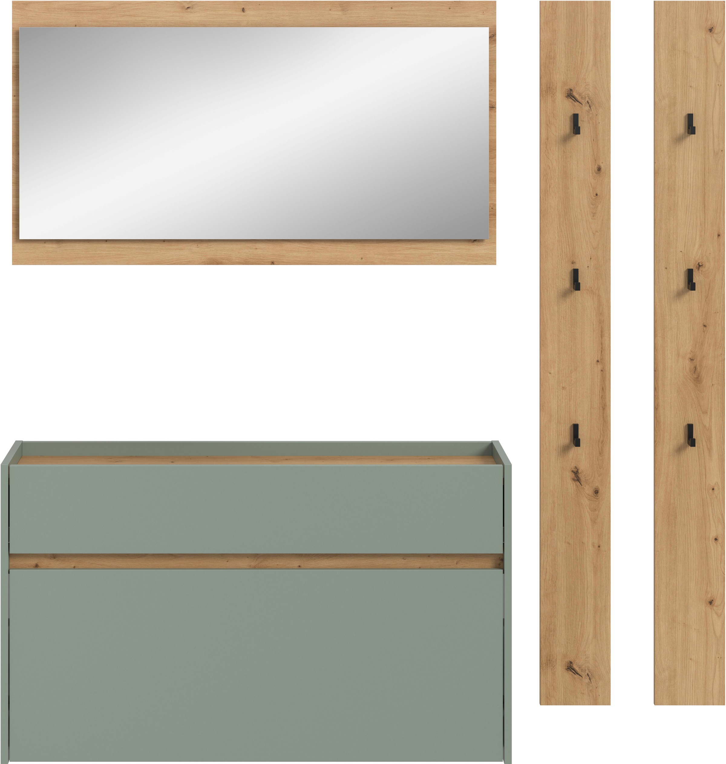 Thumbnail - INOSIGN Garderoben-Set "EVRID, 4-teilig, Breite 172 cm, individuell hängbar & erweiterbar" best. aus: Kommode, Spiegel &...