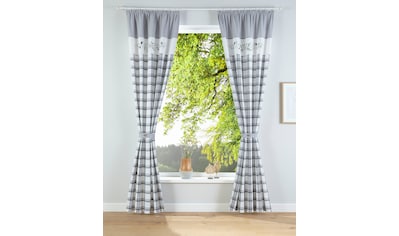 HOSSNER - ART OF HOME DECO Gardine »Kulm«, (2 St.), Landhaus-Look | BAUR