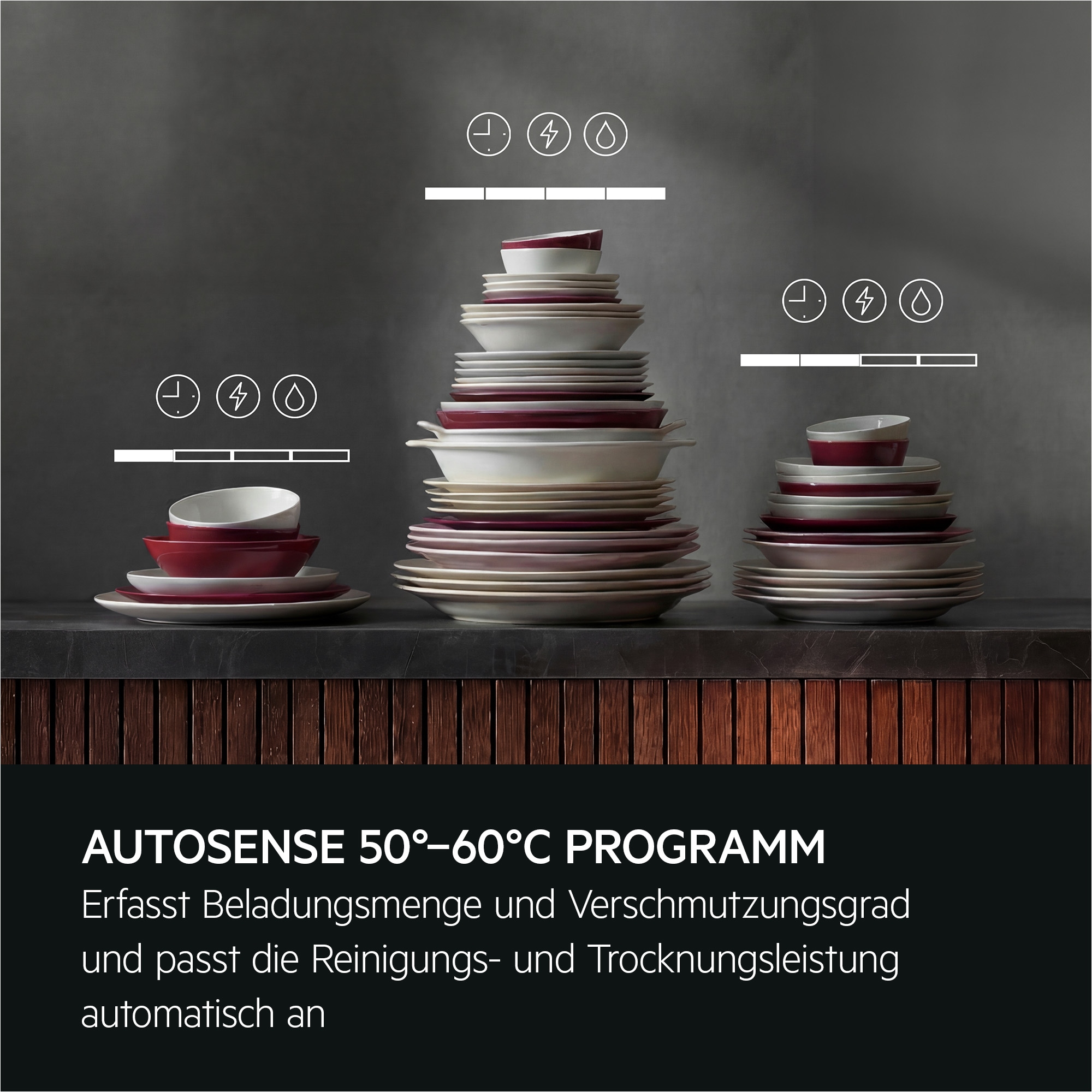 AEG Unterbaugeschirrspüler 6000 »GU620B2SCM« Spülmaschine – starke Sprühabdeckung, viel Platz & sauber