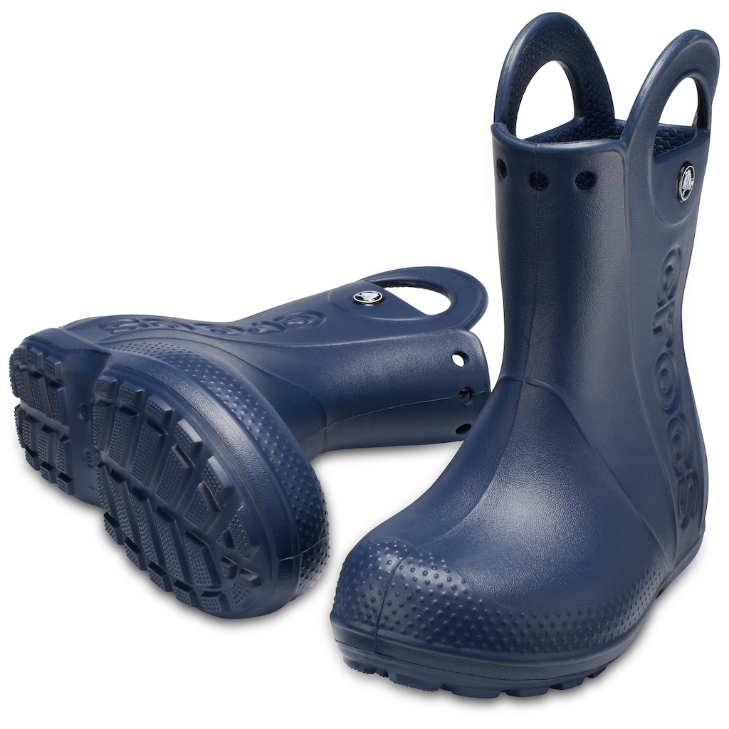 Crocs Gummistiefel »Handle It Rain Boot Kids«, Regenstiefel, Matsch-Schuh, Regenschuh zum Schlupfen, mit Anziehlasche