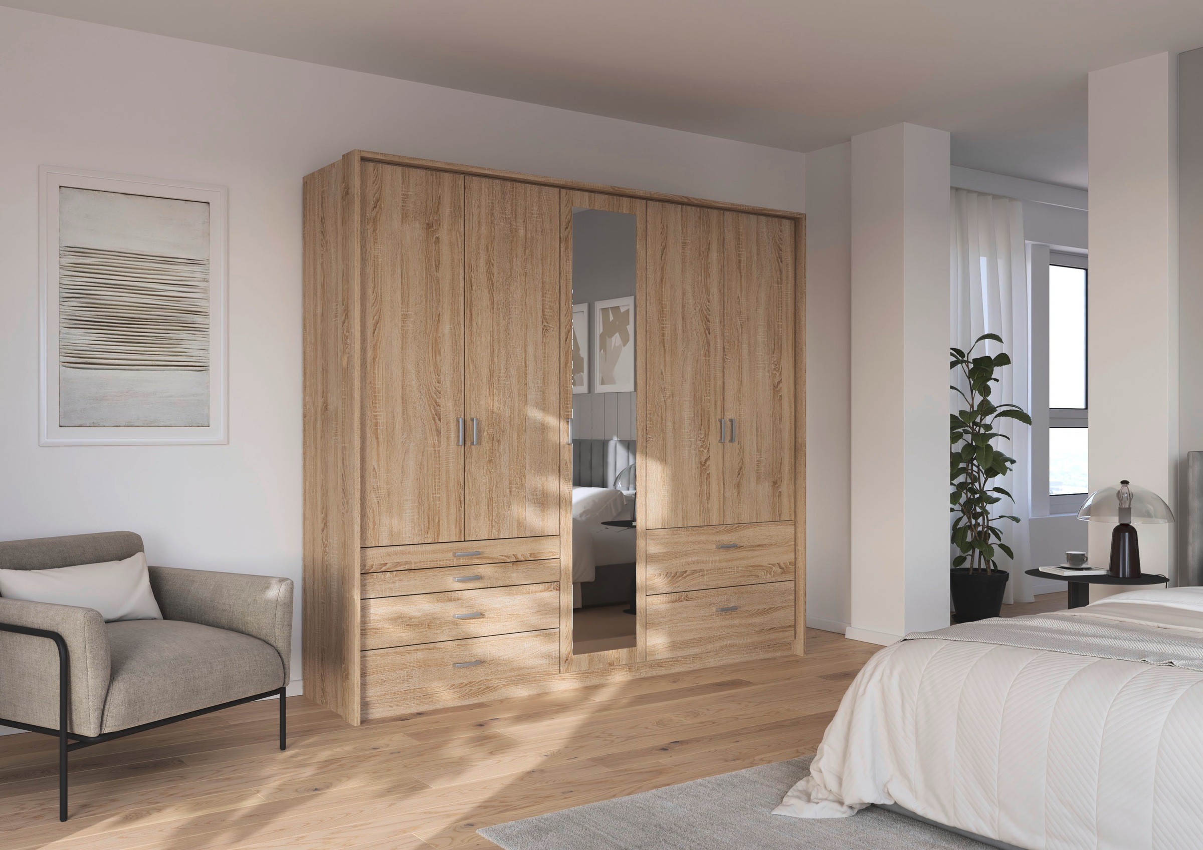 rauch Drehtürenschrank "Kleiderschrank Schrank Garderobe Wäscheschrank WILD günstig online kaufen