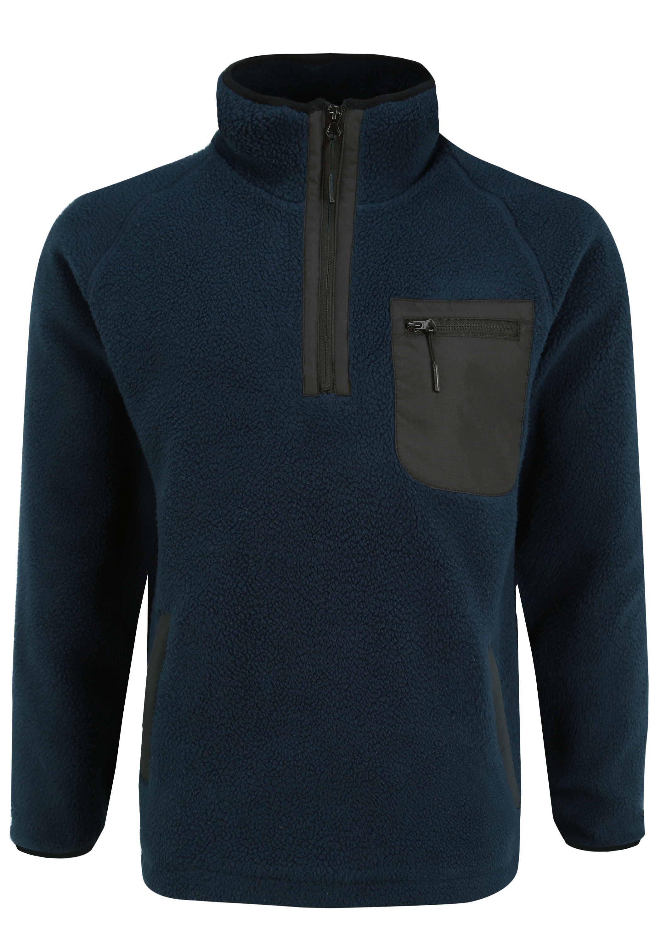 Indicode Strickfleece-Pullover "Fleecejacke IDTrout"