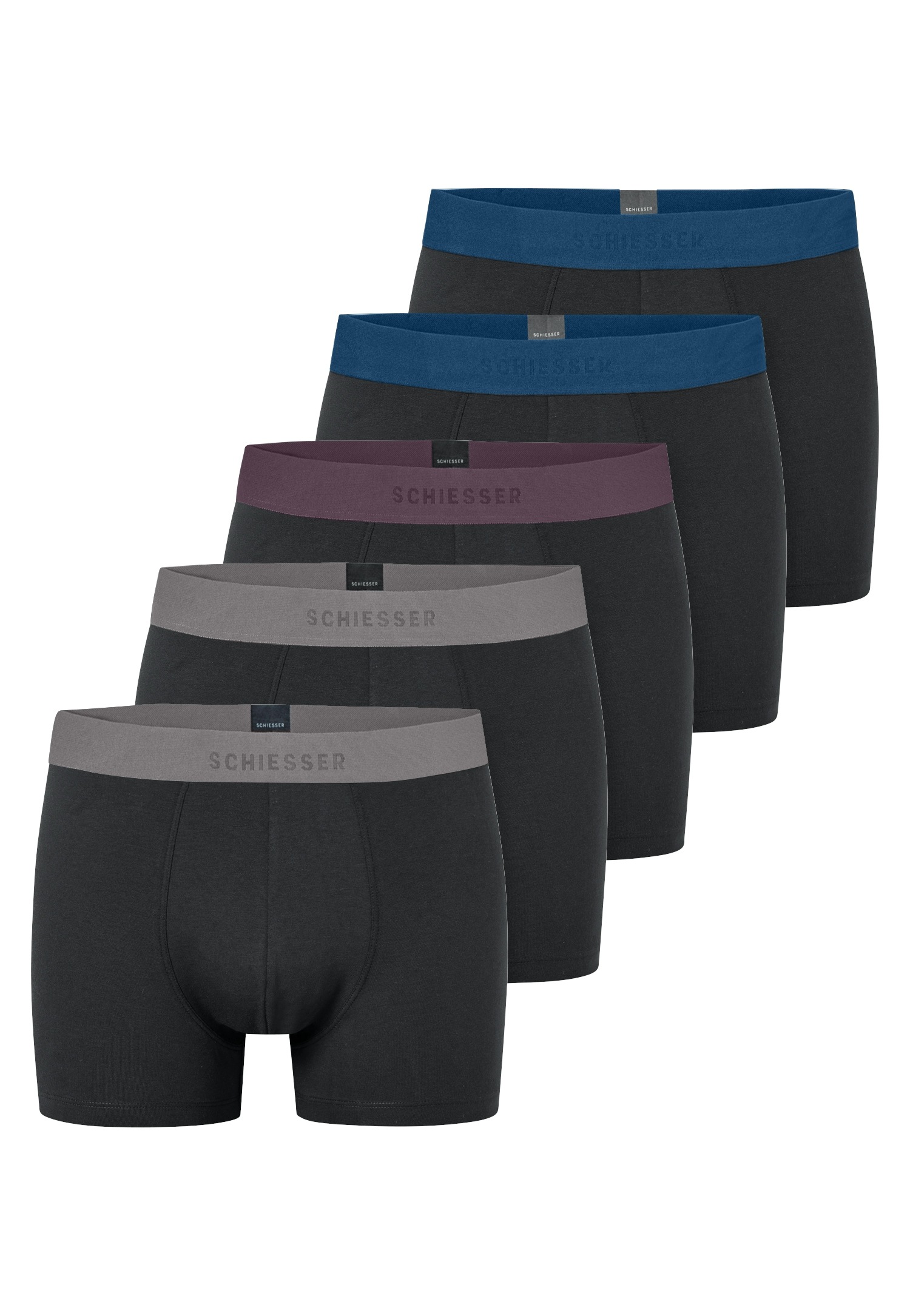 Schiesser Boxershorts "95/5 Multipacks" 5er Pack, ohne Eingriff, angenehm w günstig online kaufen