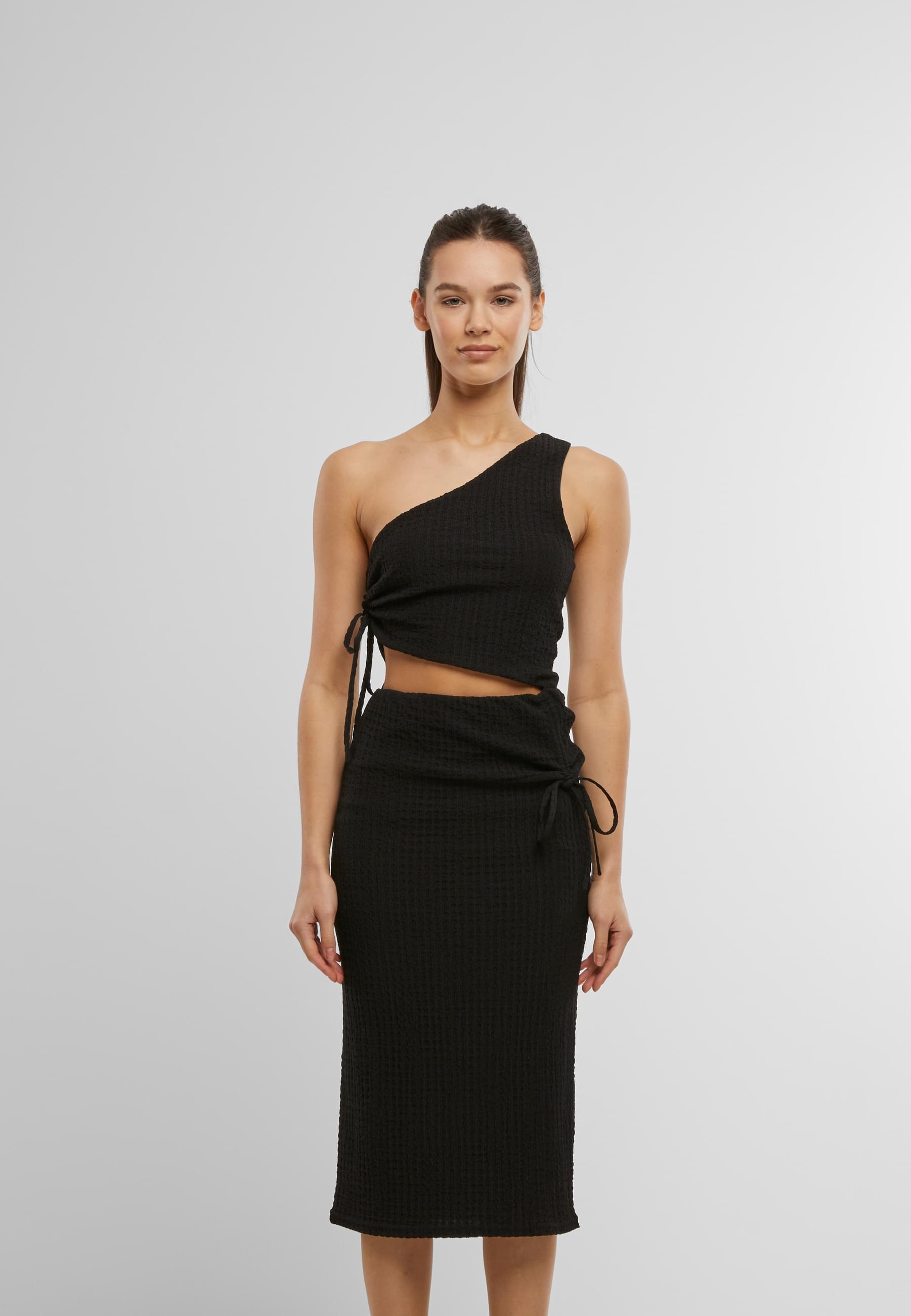 URBAN CLASSICS Shirtkleid »Urban Classics Ladies Cut Out Jersey Dress«, (1 tlg.)