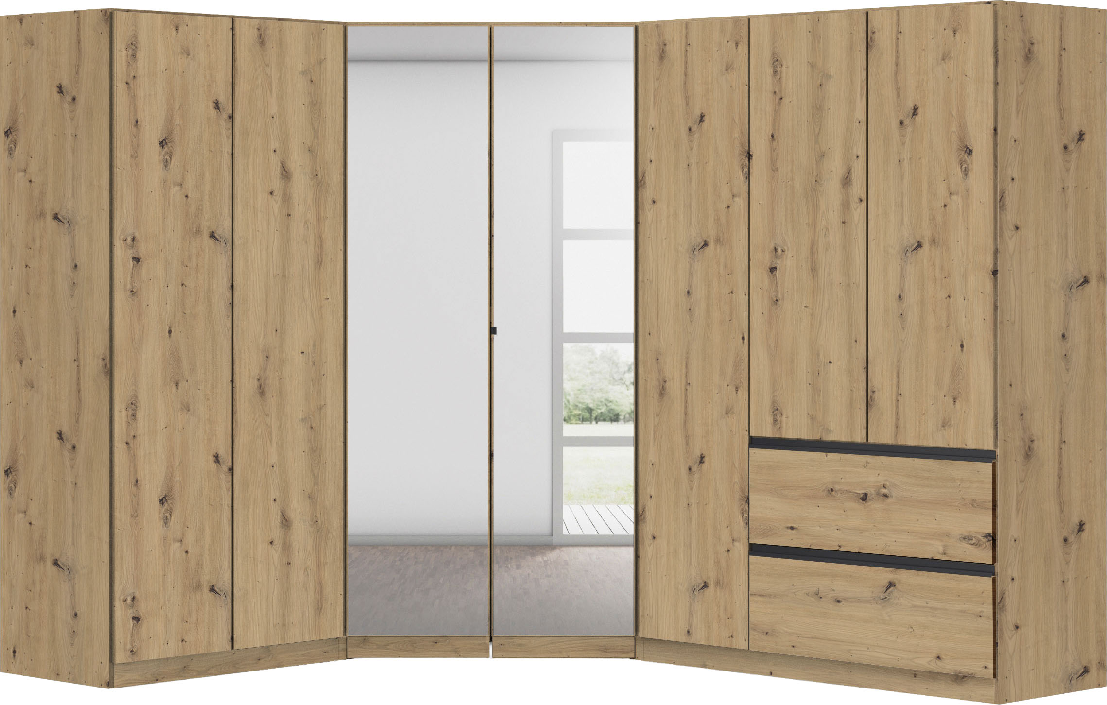 rauch Schrank-Set "Kleiderschrank Schrank Garderobe Wäscheschrank COSTA Größe 208x253 cm" Set, in 3 Ausstattungen BASIC/CLASSIC/PREMIUM, 3 Stk. tlg.