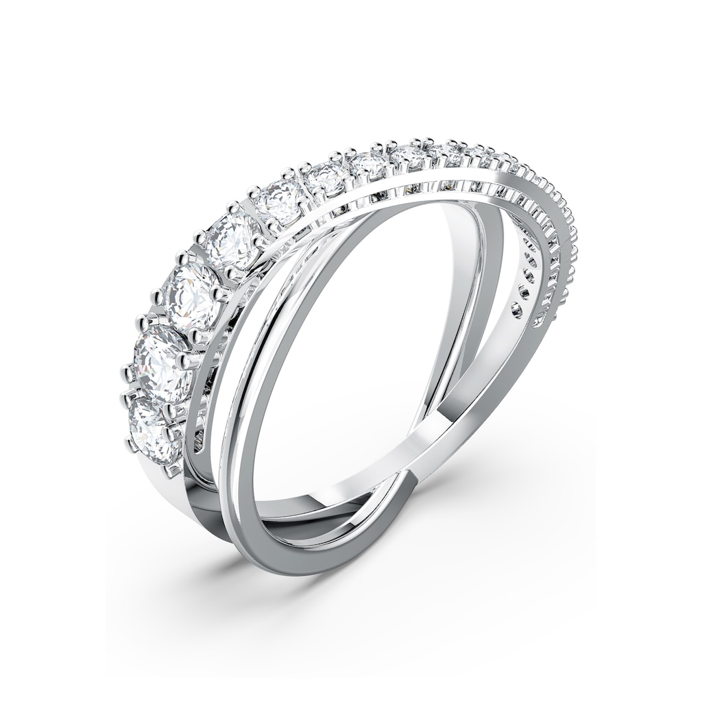 Swarovski Fingerring »Twist Rows, 5563911, 5572710, 5572716, 5572718, 5572724«, mit Swarovski® Kristall