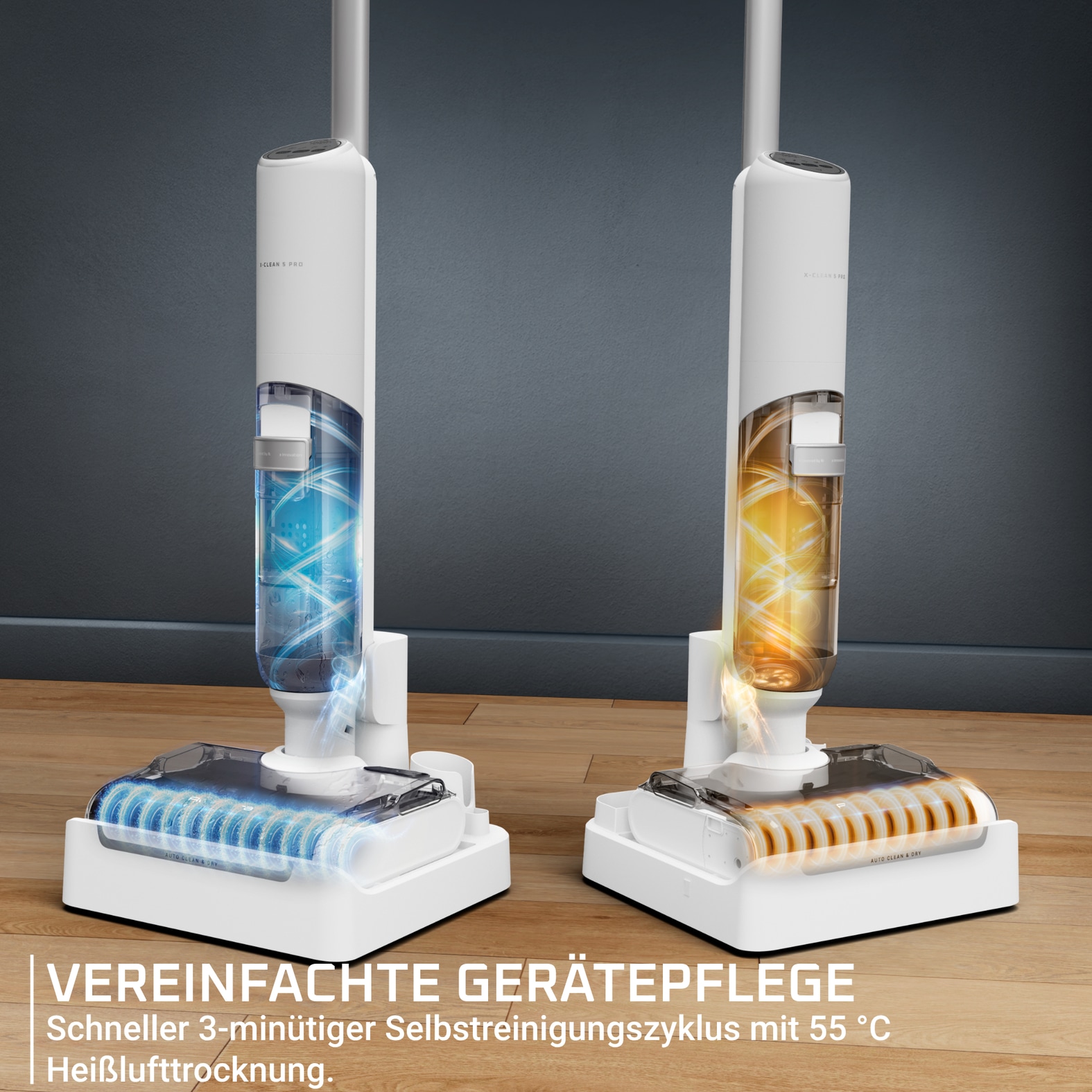Rowenta Nass-Trocken-Akkusauger »X-Clean 5 Pro« 250 W, beutellos, selbstreinigend und -trocknend, AUTO-Erkennungsmodus