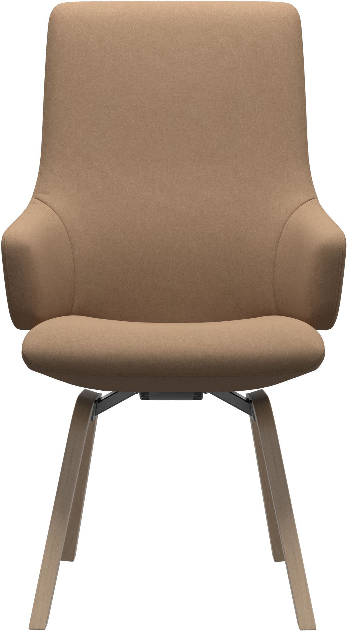 Polsterstuhl STRESSLESS "Laurel", braun (sand dinamica, eiche gekalkt), B:58cm H:105cm T:60cm, Microfaser DINAMICA (88% Polyester, 12% Polyurethan), Stühle, Polsterstuhl, High Back mit Armlehne, Größe L, mit schräggestellten Beinen in Eiche 2