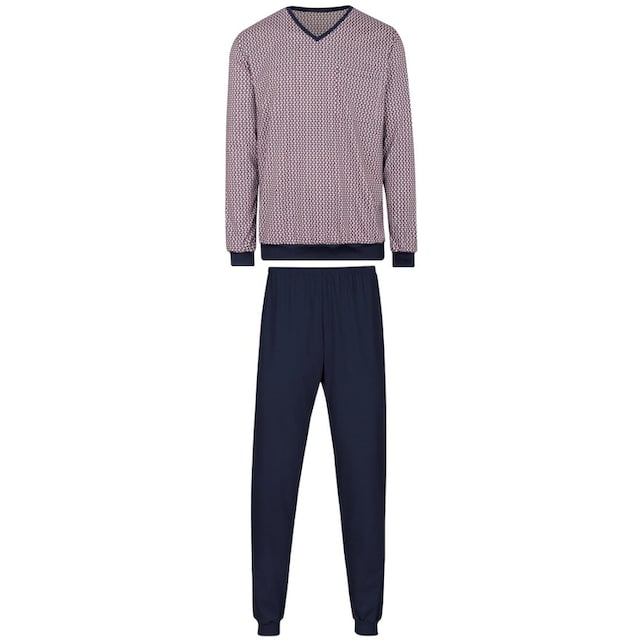 Black Friday Trigema Pyjama »TRIGEMA Schlafanzug mit modischem  Allover-Print« | BAUR