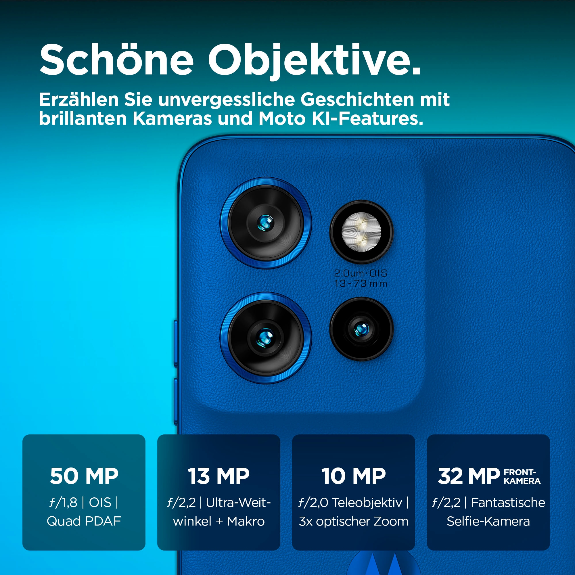 Motorola Smartphone »edge50 neo 256 GB«, PANTONE® Nautical Blue