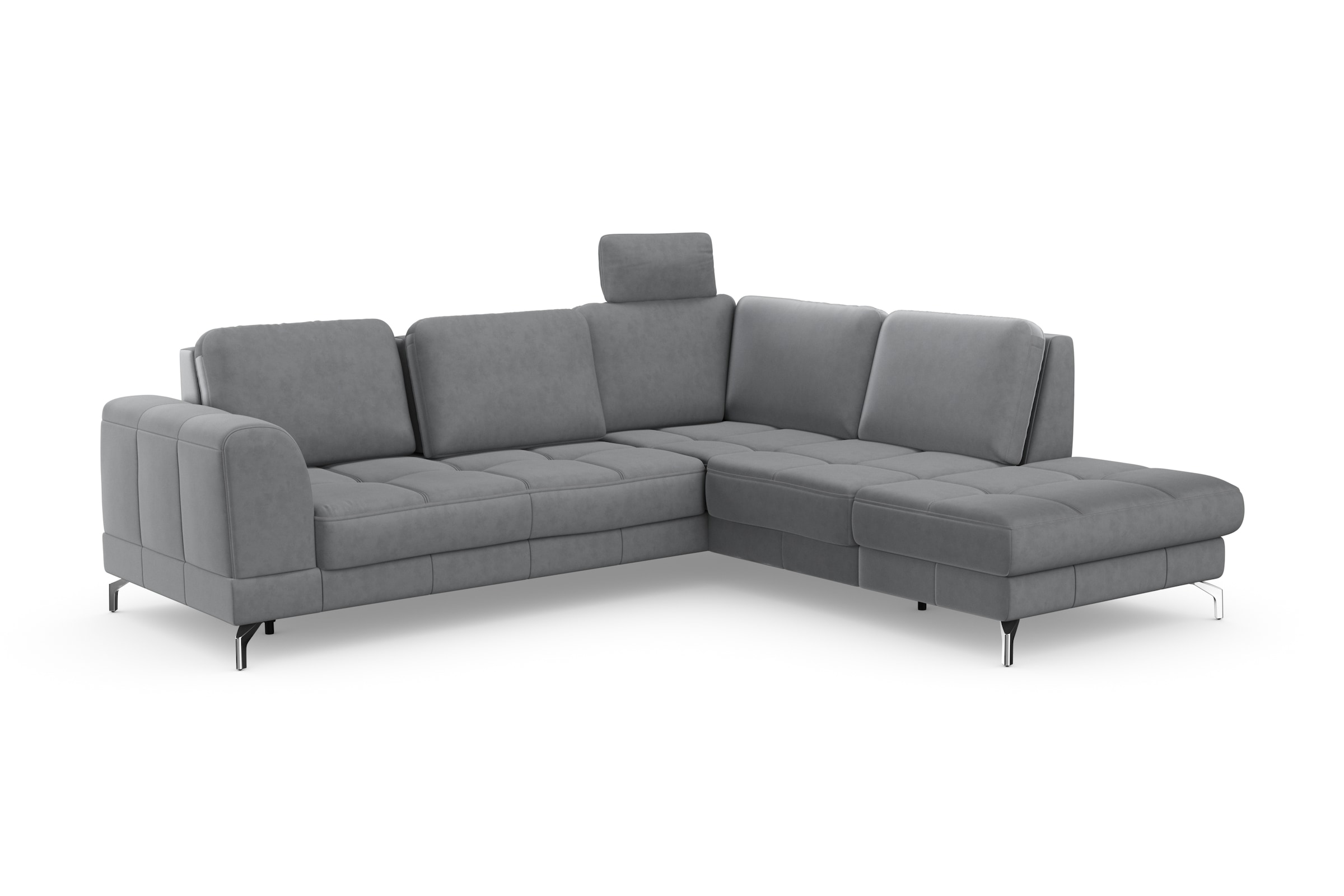 sit&more Ecksofa »Bendigo L-Form«, inklusive Sitztiefenverstellung, Bodenfreiheit 12 cm, in 2 Fußfarben