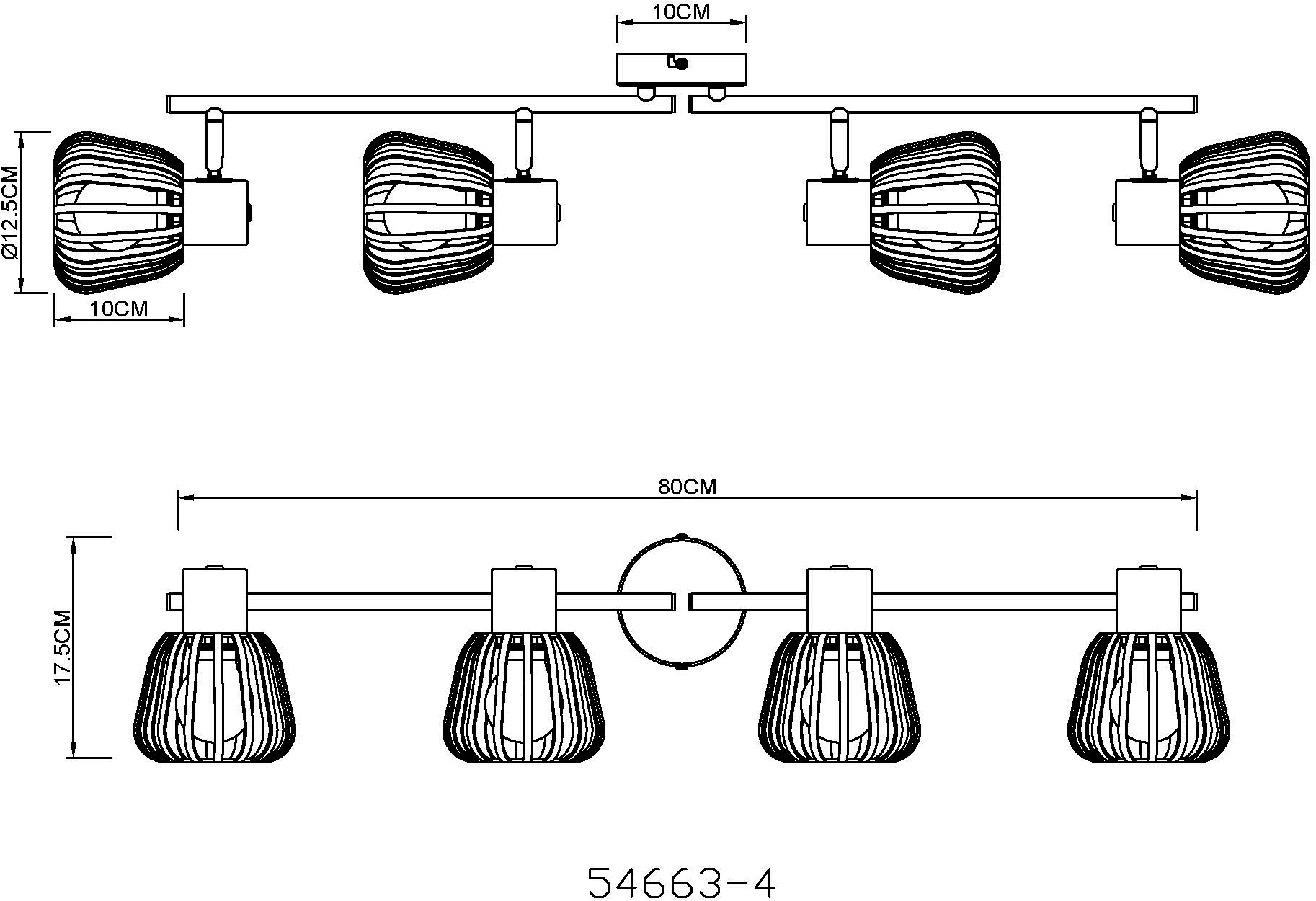 GLOBO LIGHTING Deckenstrahler »OLIN« E27 1 Stk. Strahler kaffeefarben, schwenkbar, modern & flexibel