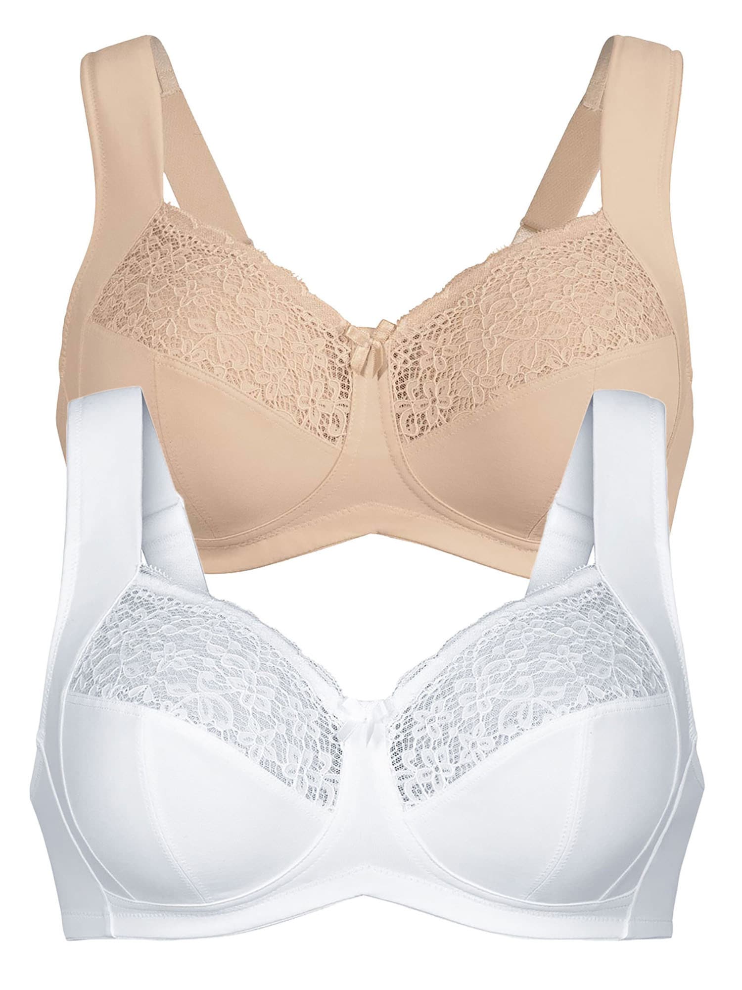 ANITA Damen Entlastungs-BH "2er Pack Entlastungs BH Havanna", Gr. 100, bunt, Spitze, Obermaterial: 86% Polyamid PA. 14% Elasthan EL., BHs