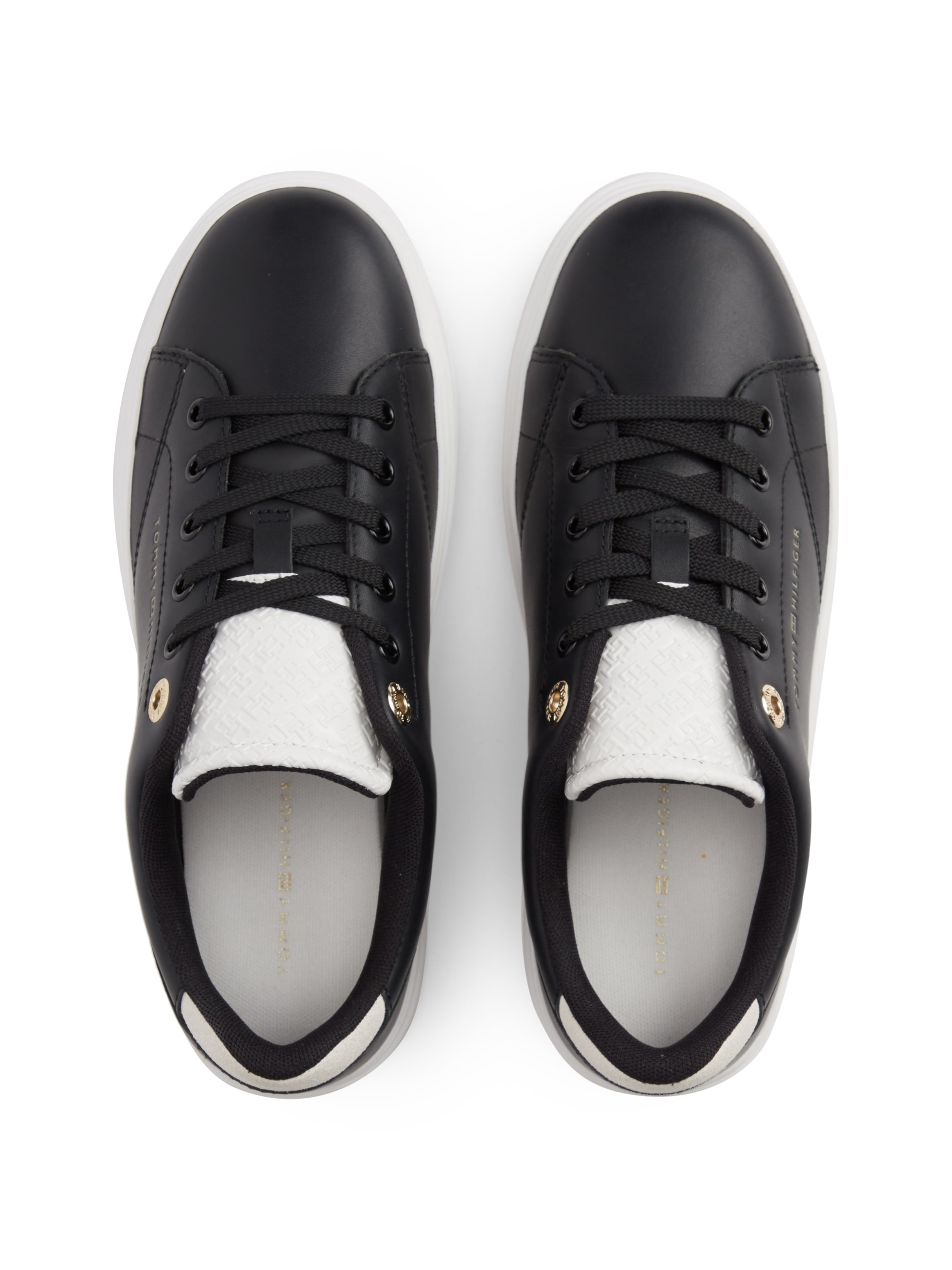 Tommy Hilfiger Plateausneaker »TH FEMININE CUPSOLE MONOGRAM«  Freizeitschuh, Halbschuh, Schnürer, Logoprägung an der Schuhzunge