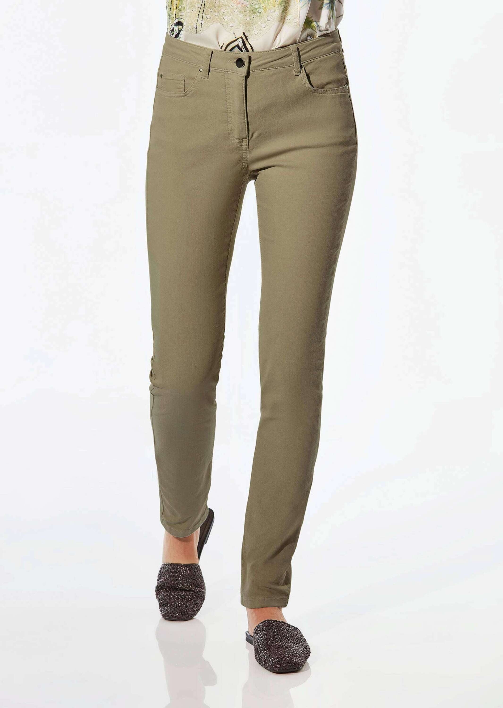 GOLDNER Regular-fit-Jeans »Lange Freizeithose BELLA mit Formbund« Ohne
