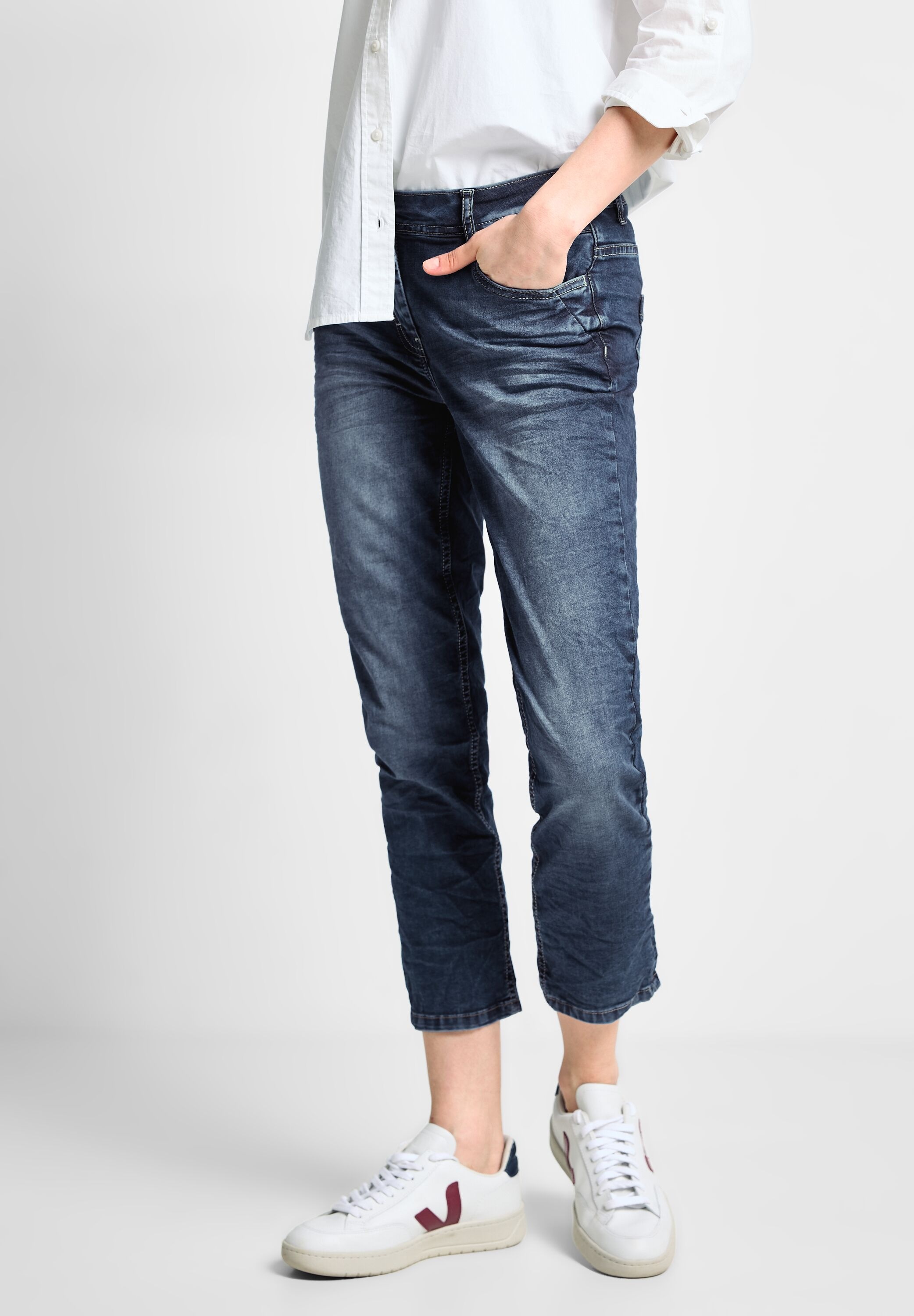 Cecil 5-Pocket-Jeans "Style Scarlett", mit schmalem Bein und mittelblauer W günstig online kaufen