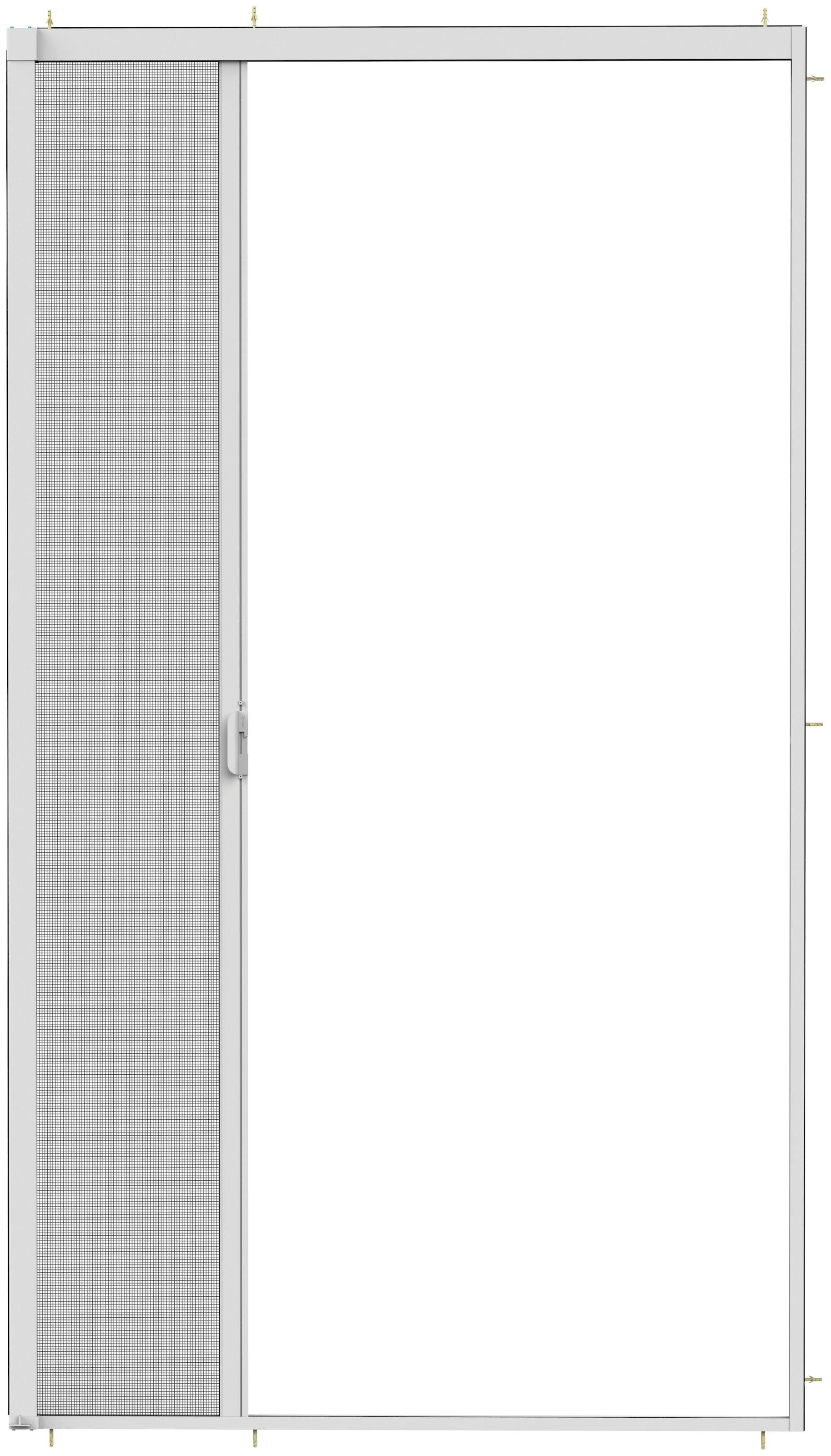 hecht international Insektenschutzrollo »SMART«, transparent, Insektenschutz, für Türen, weiß/anthrazit, BxH: 160x220 cm